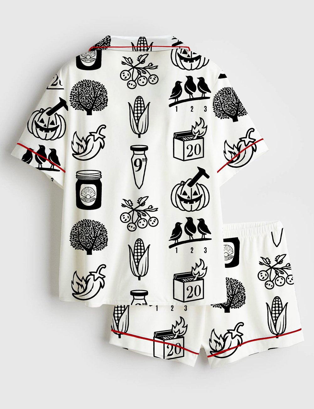 Alternative view of Women's 90s Rock Icons Grunge Style Retro Music Rock Band Print Short Sleeve Satin Pajama Set