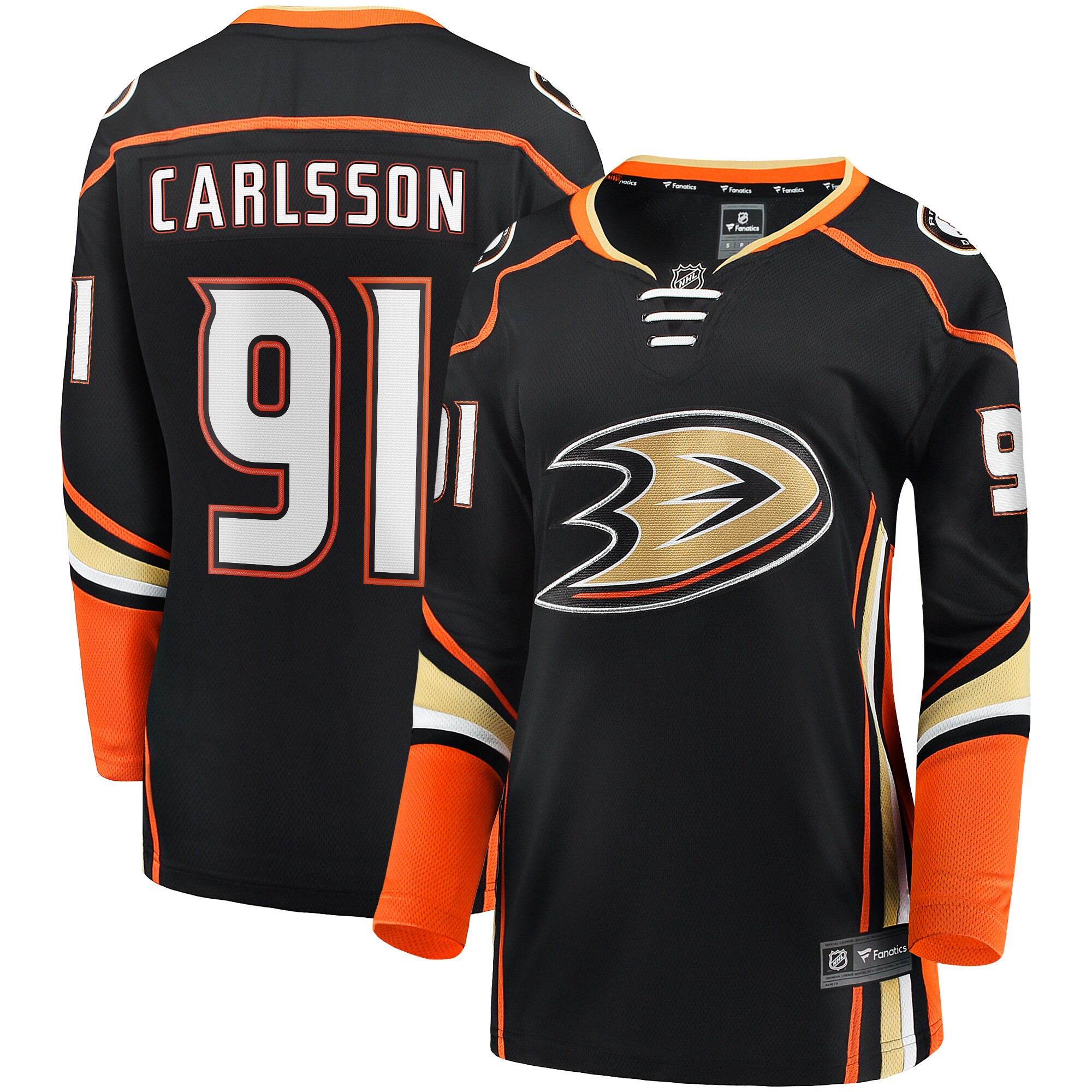 Women's Anaheim Ducks Leo Carlsson Black Home Breakaway Player Jersey - JS456 
