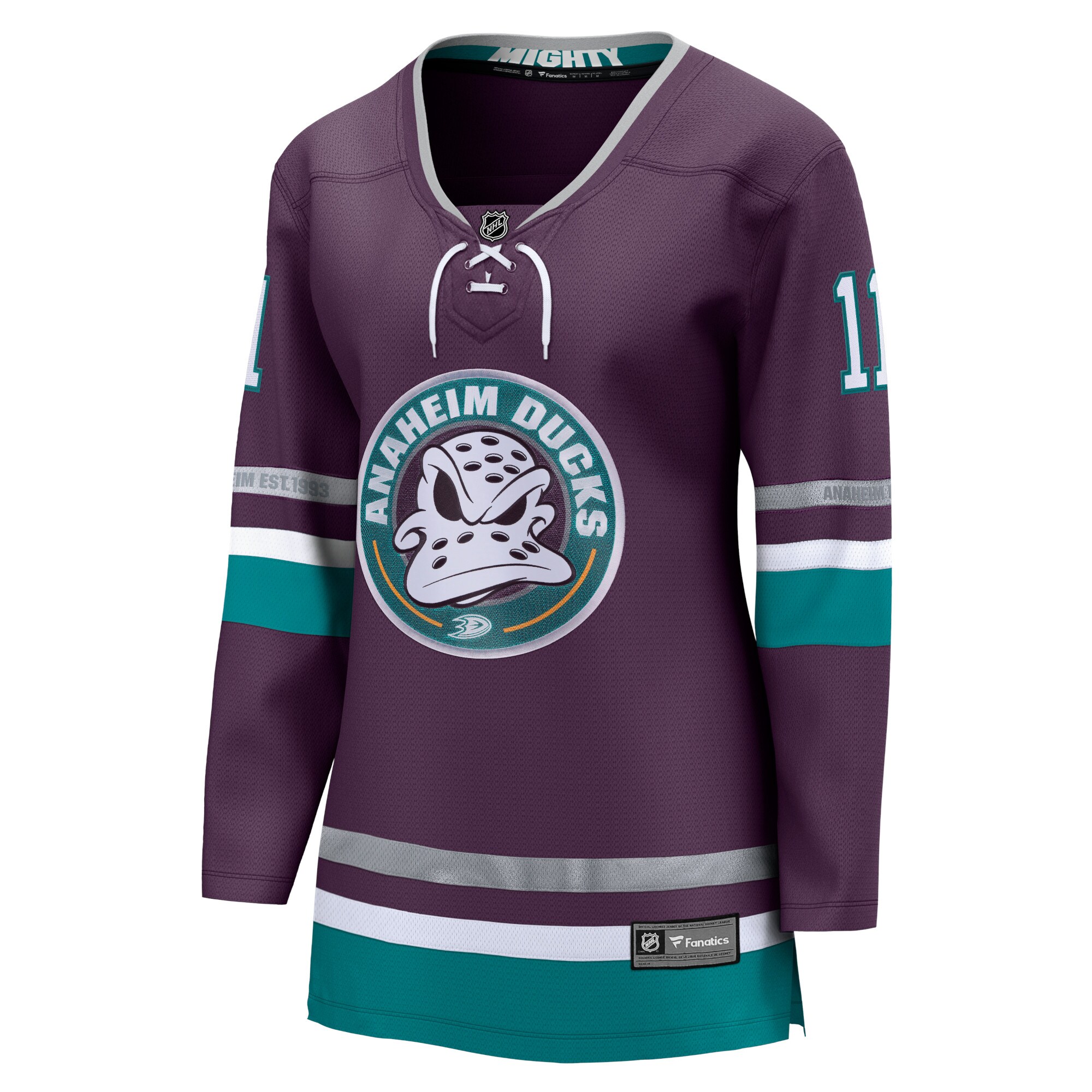 Alternative view of Women's Anaheim Ducks Trevor Zegras Purple Alternate Premier Breakaway Player Jersey - JS356 