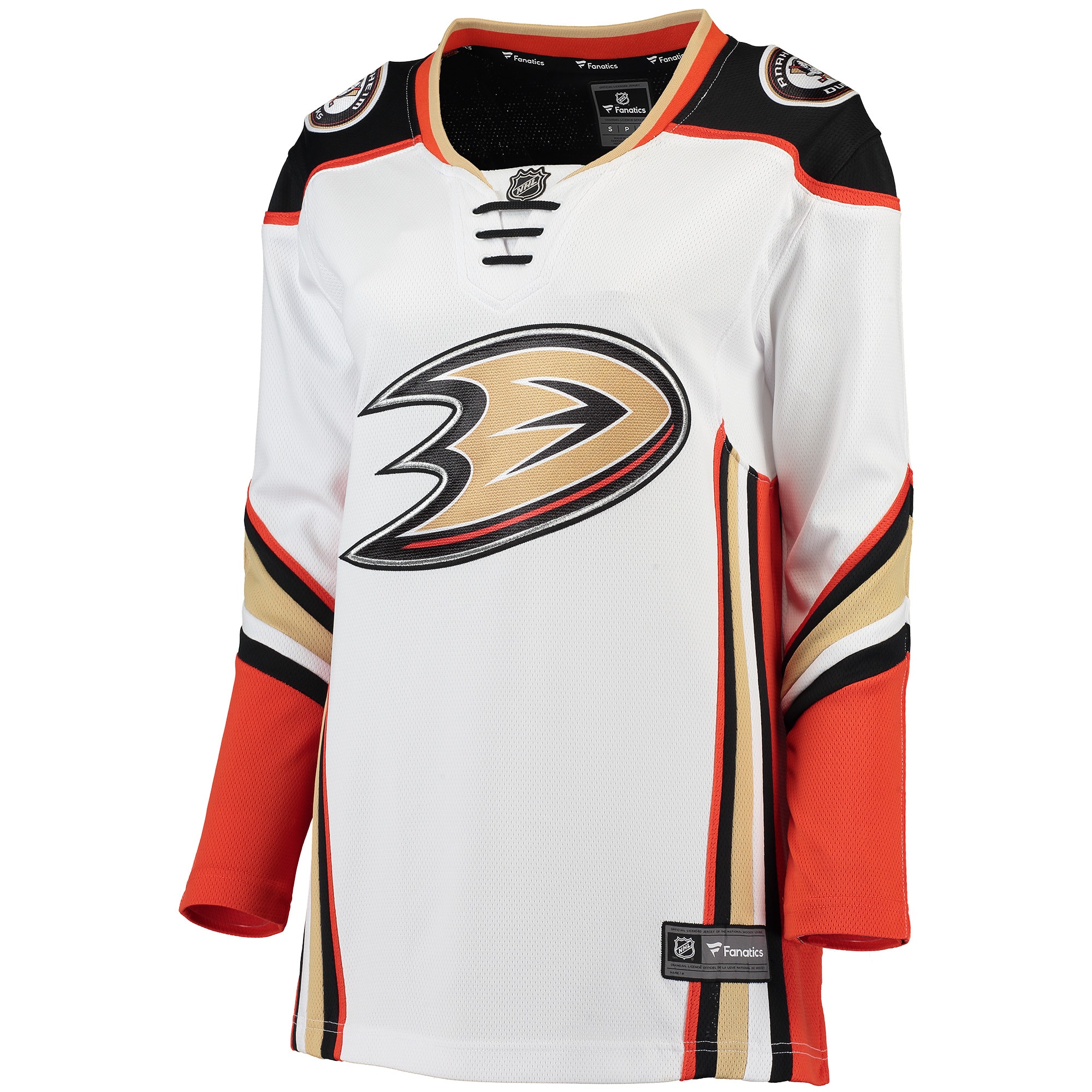 Alternative view of Women's Anaheim Ducks White Away Breakaway Jersey - JS406 