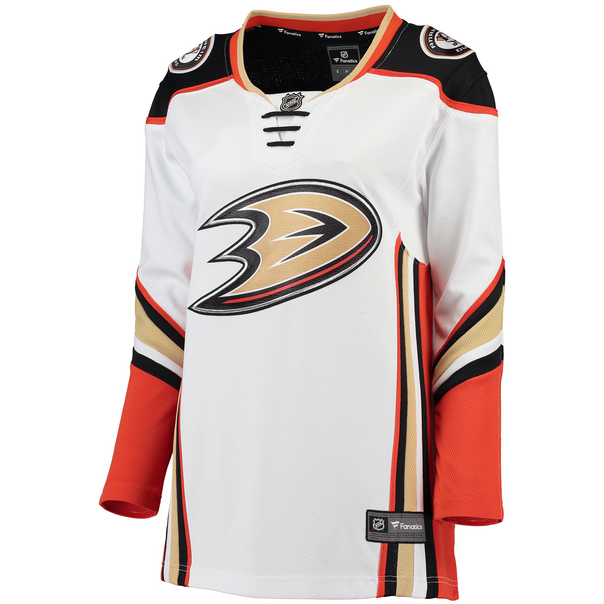 Alternative view of Women's Anaheim Ducks White Away Breakaway Jersey - JS885 