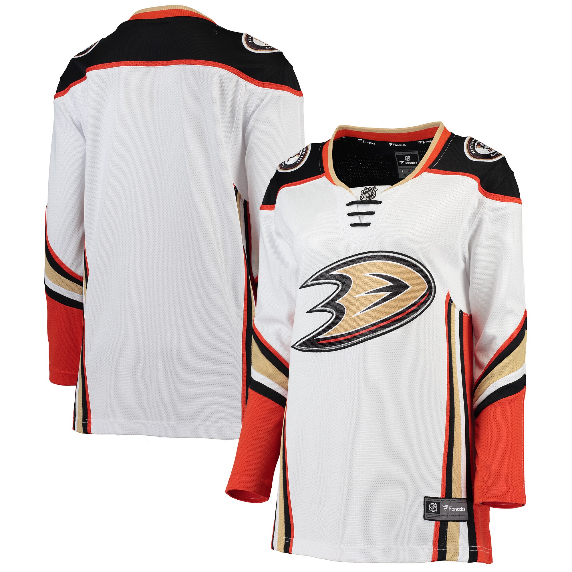 Women's Anaheim Ducks White Away Breakaway Jersey - JS885 