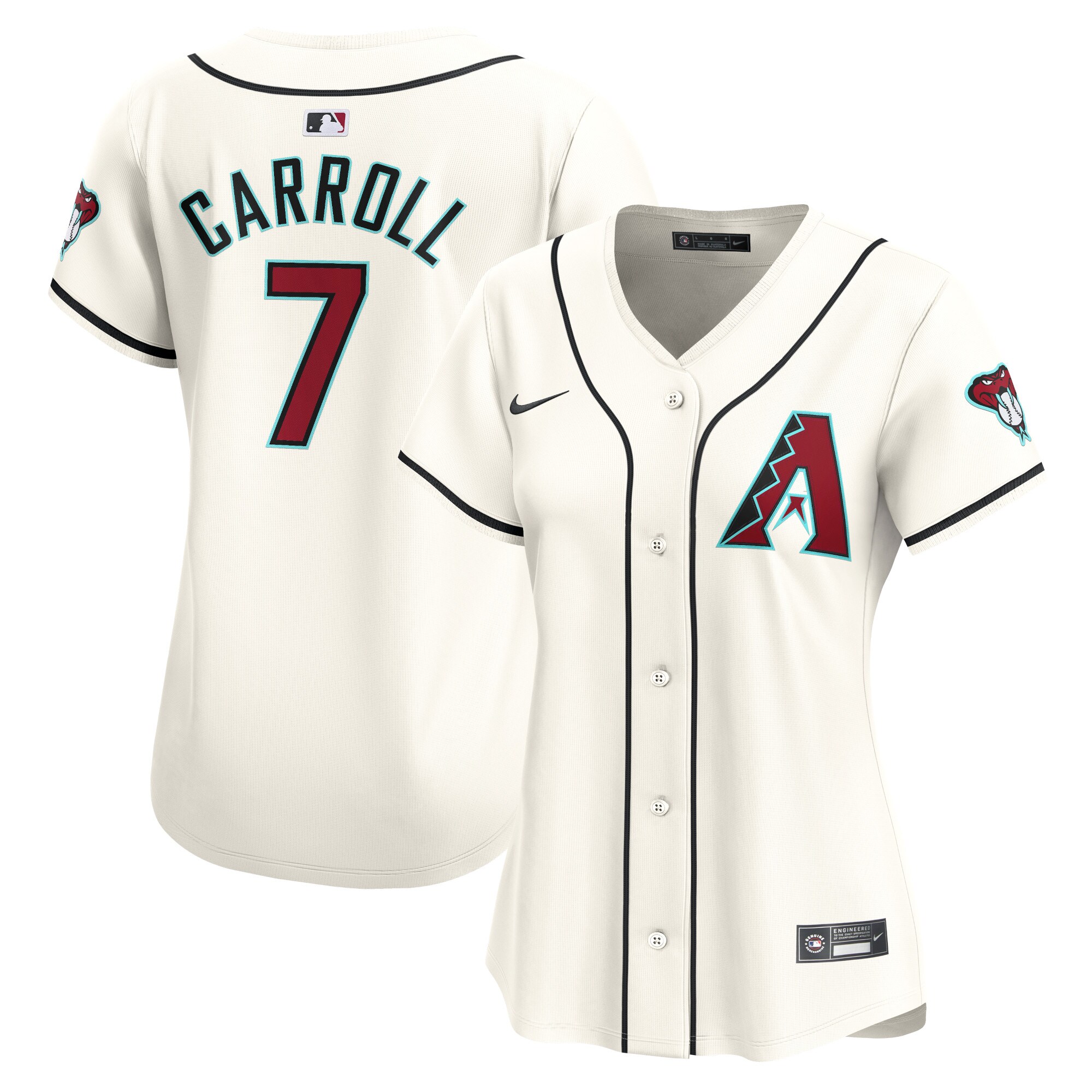 Women's Arizona Diamondbacks Corbin Carroll White Home Limited Player Jersey