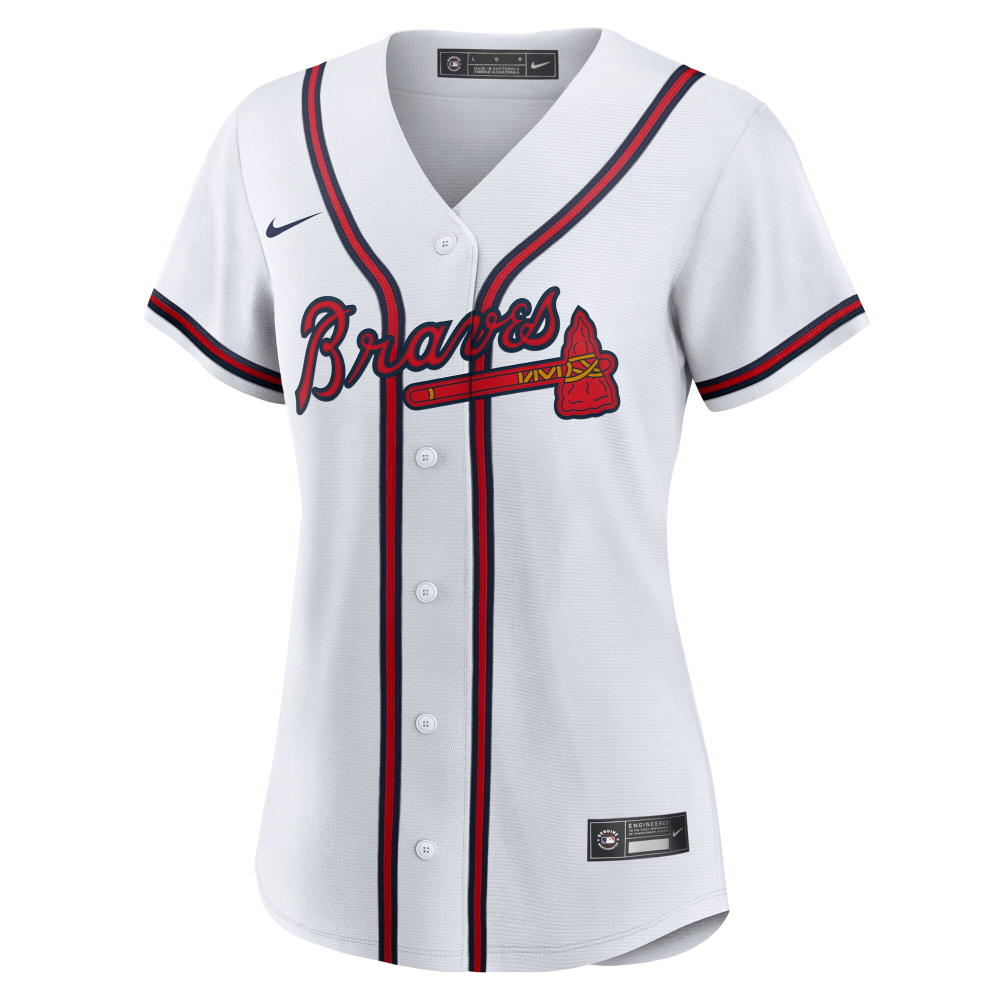 Alternative view of Women's Atlanta Braves Jarred Kelenic White Home Jersey - JS336