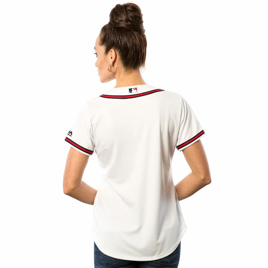 Alternative view of Women's Atlanta Braves Majestic White Home Cool Base Jersey