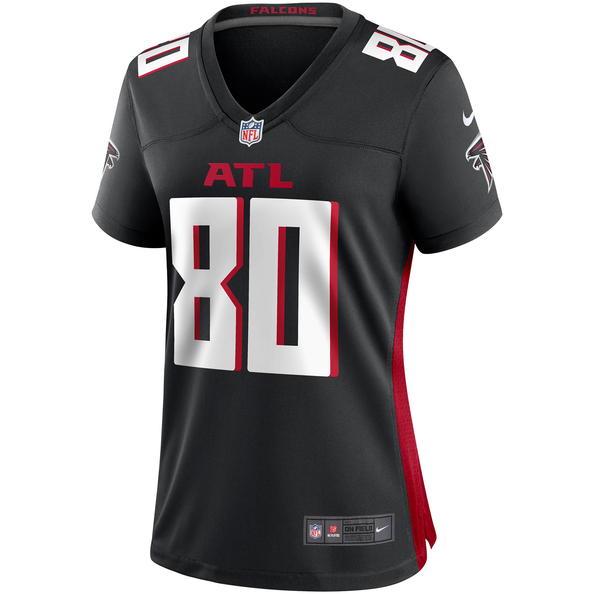 Alternative view of Women's Atlanta Falcons Andre Rison Black Game Retired Player Jersey 