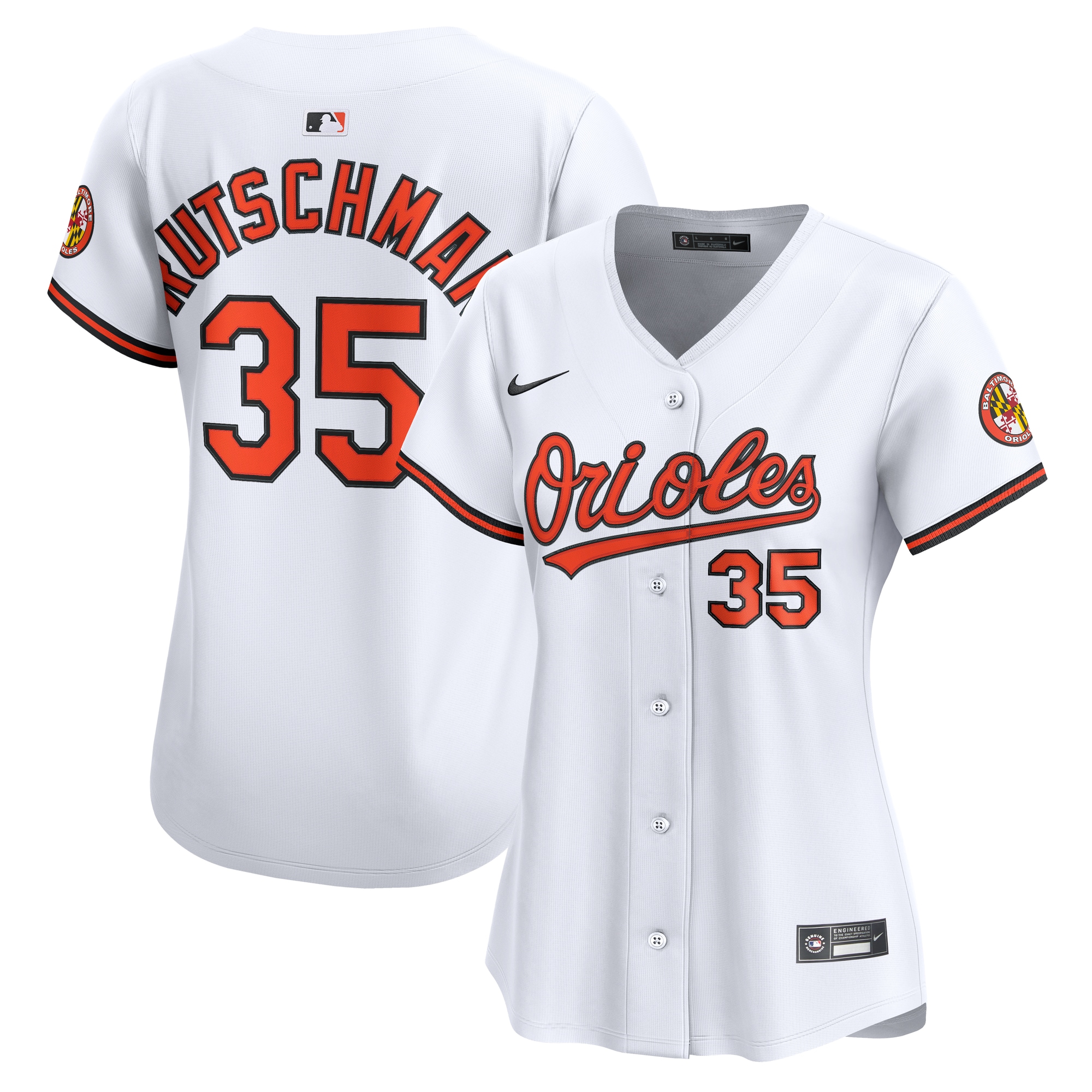 Women's Baltimore Orioles Adley Rutschman White Home Limited Player Jersey