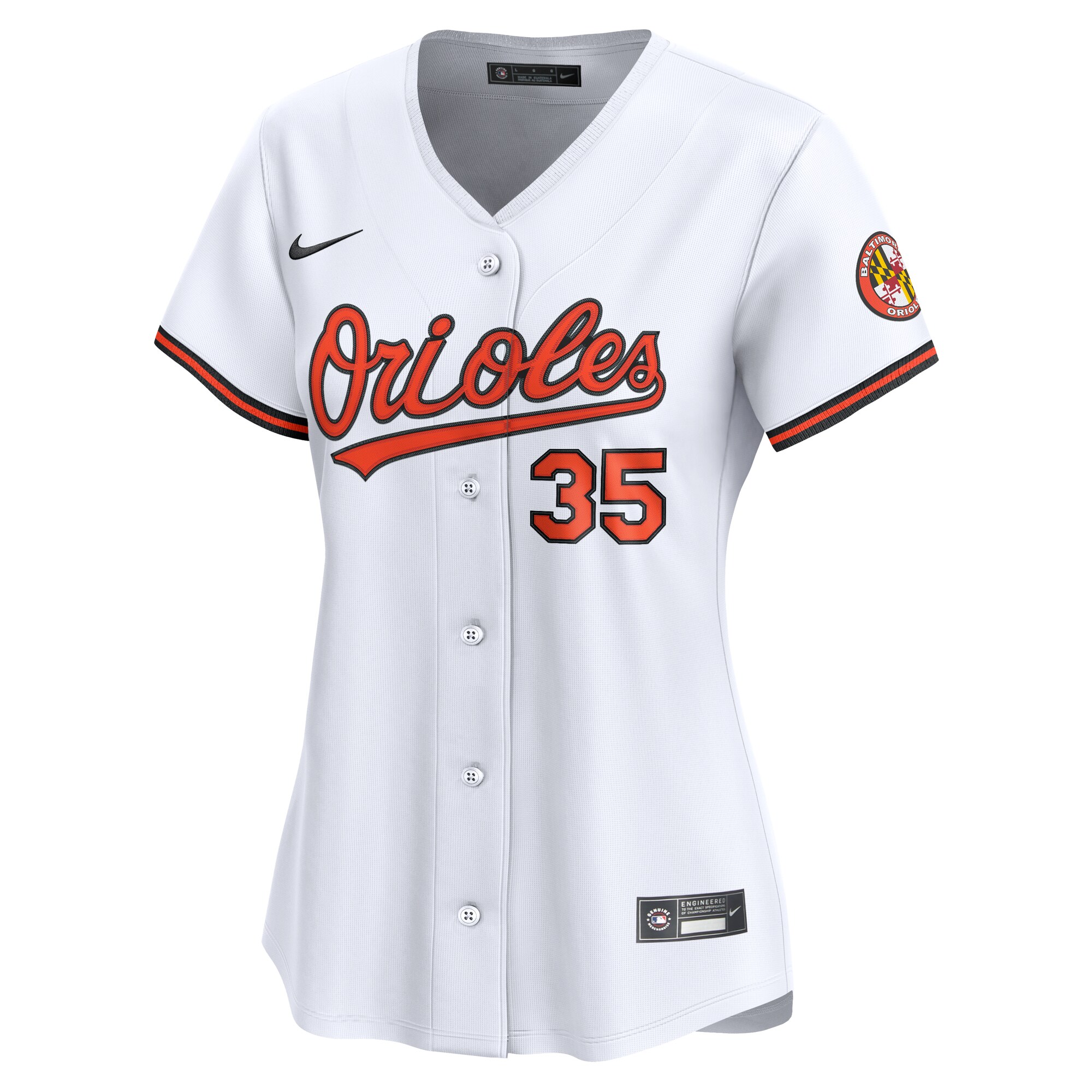 Alternative view of Women's Baltimore Orioles Adley Rutschman White Home Limited Player Jersey