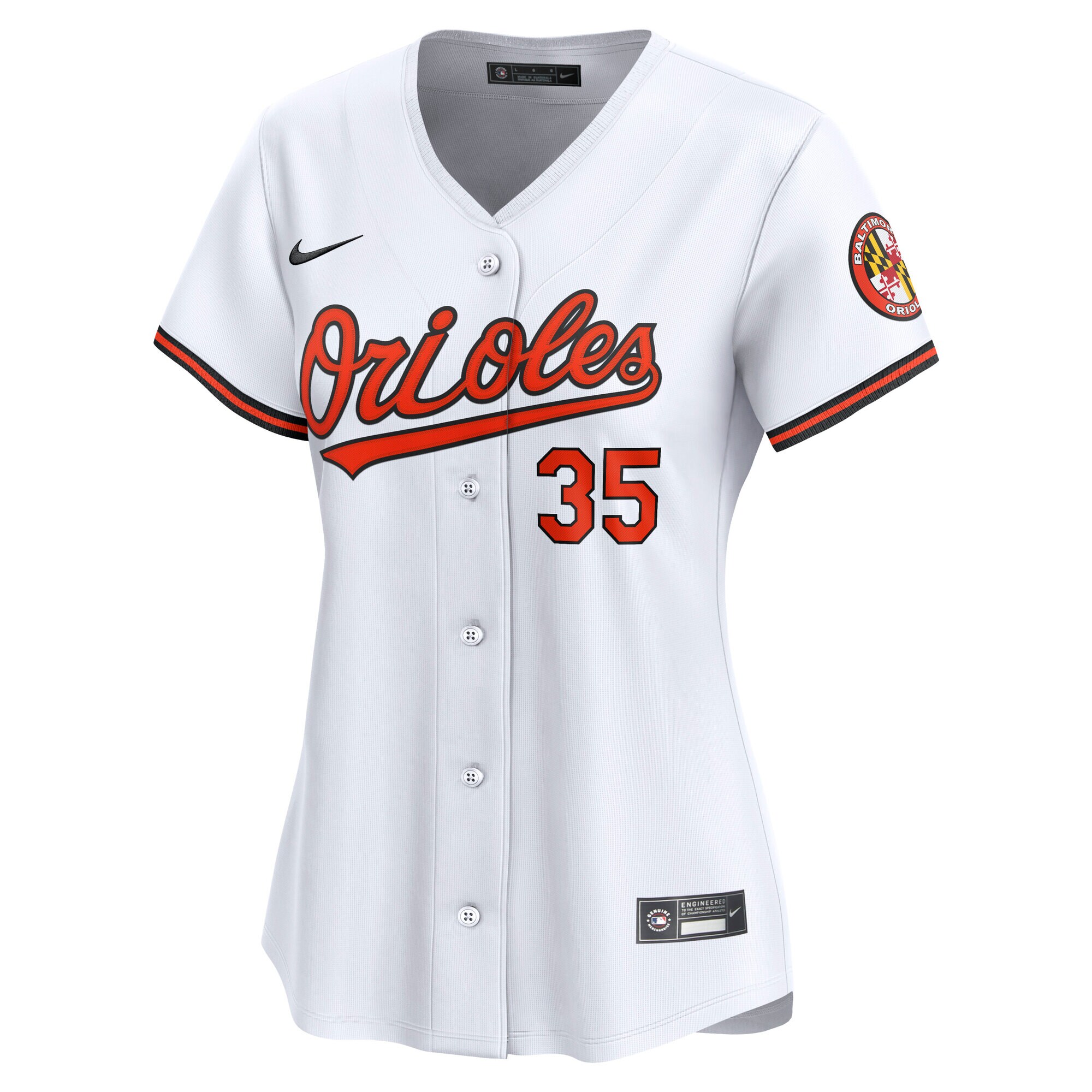 Alternative view of Women's Baltimore Orioles Adley Rutschman White Limited Player Jersey