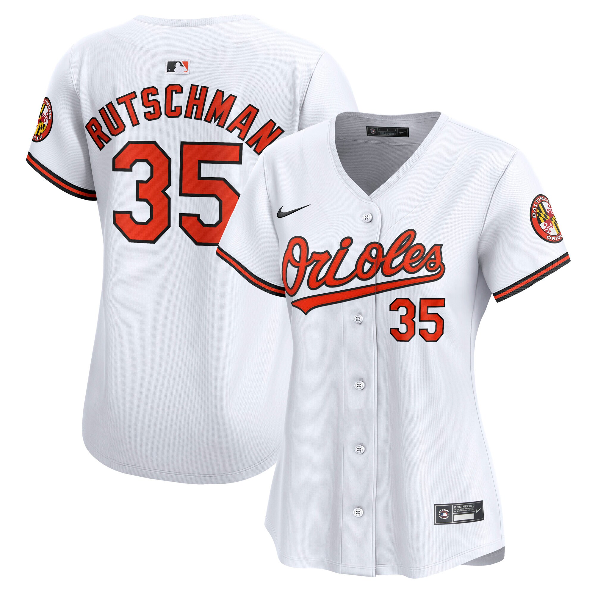 Women's Baltimore Orioles Adley Rutschman White Limited Player Jersey