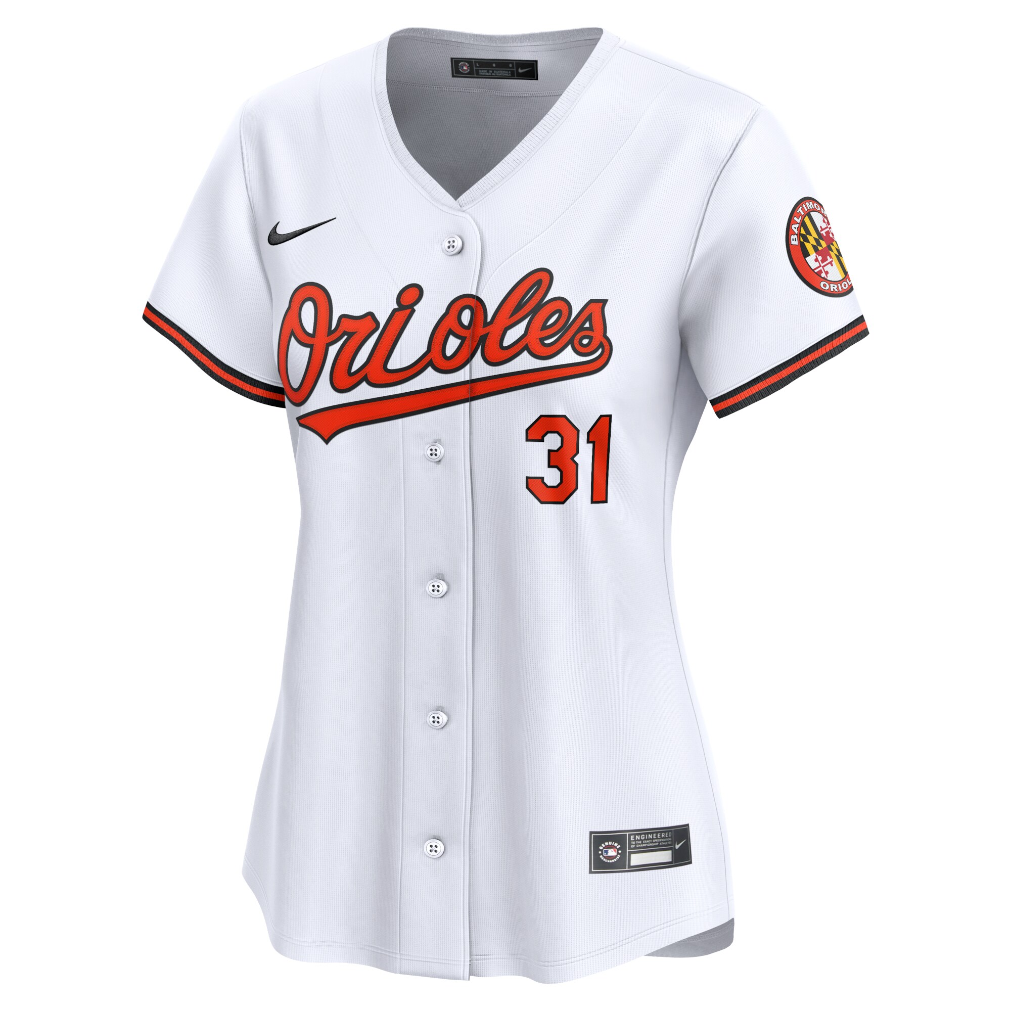 Alternative view of Women's Baltimore Orioles Cedric Mullins White Home Limited Player Jersey