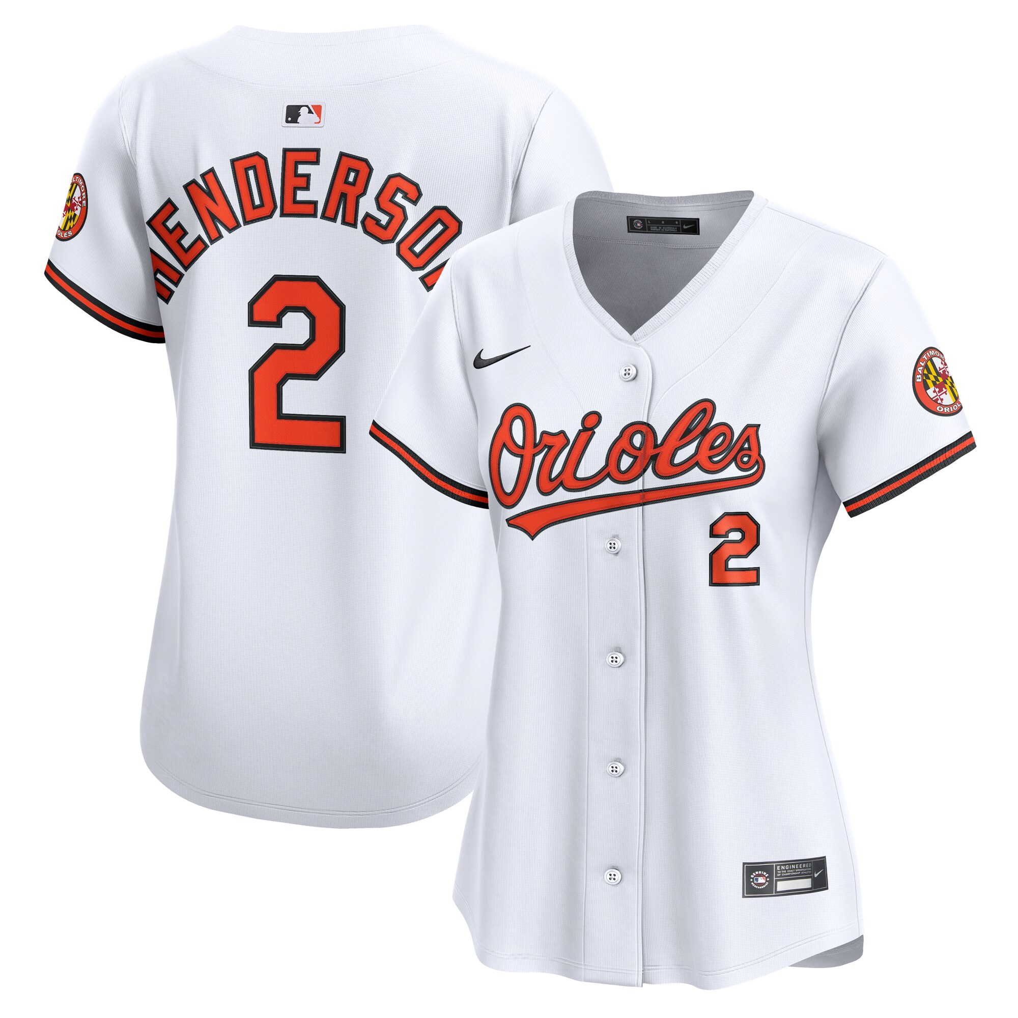Women's Baltimore Orioles Gunnar Henderson White Home Limited Player Jersey