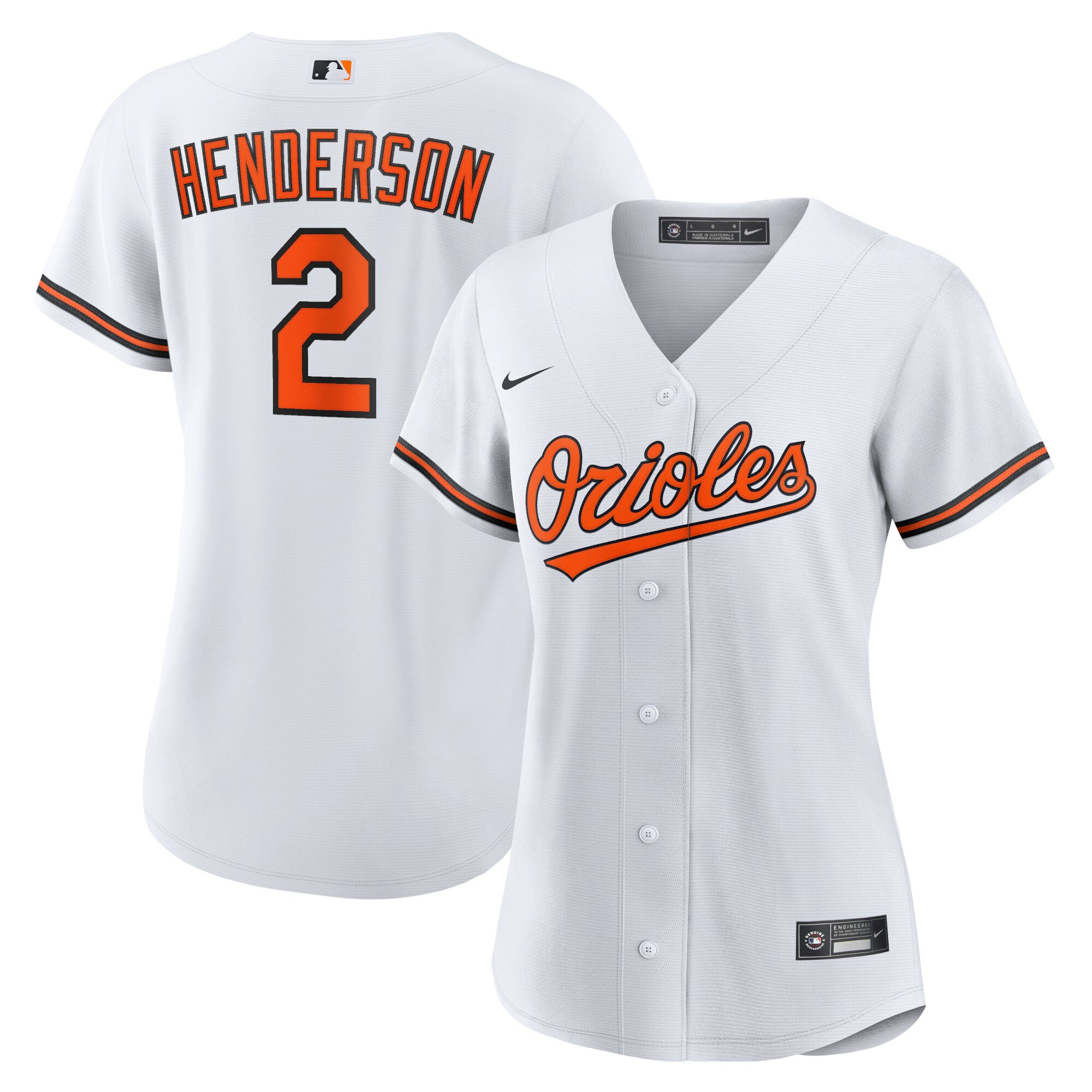 Women's Baltimore Orioles Gunnar Henderson White Player Jersey