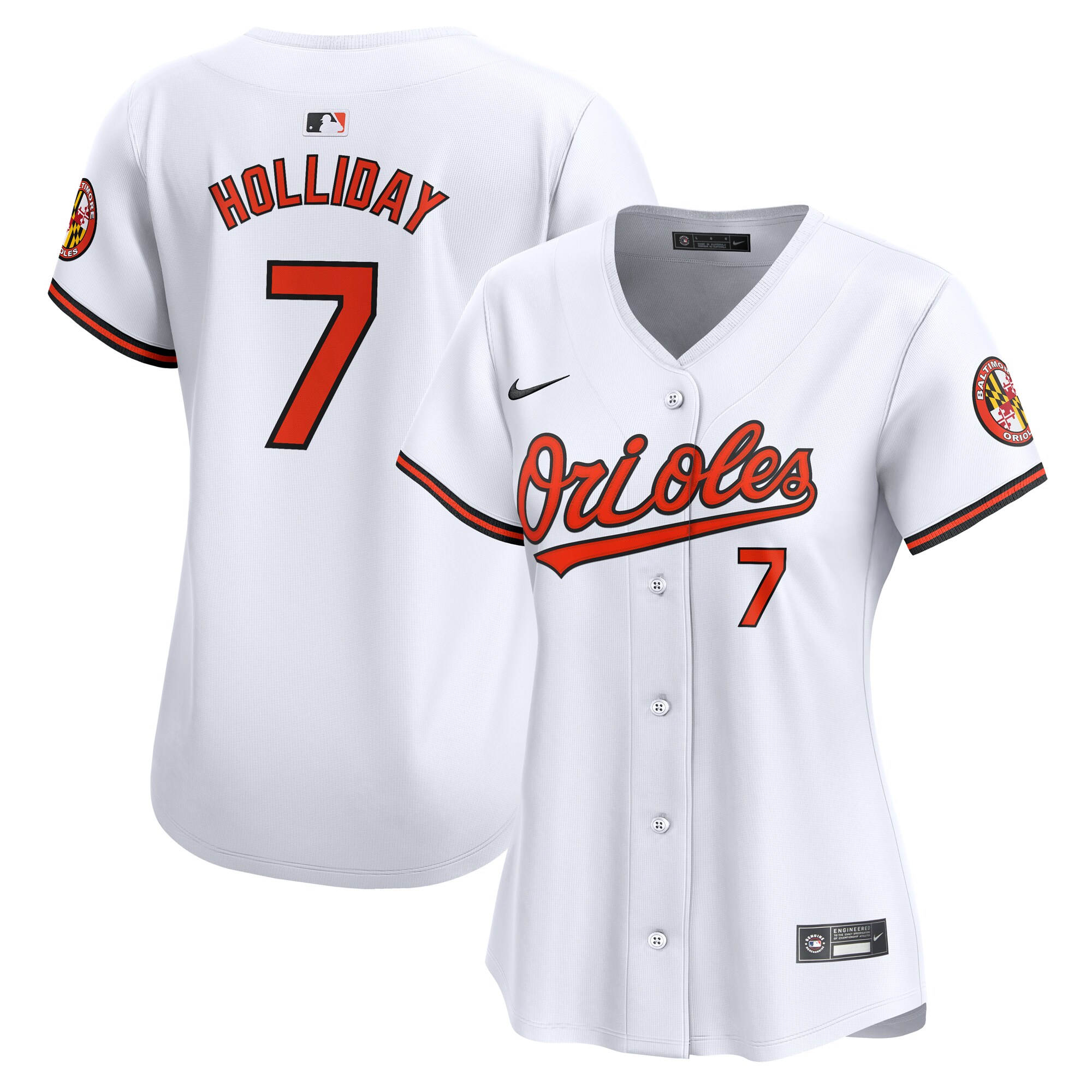 Women's Baltimore Orioles Jackson Holliday White Home Limited Player Jersey