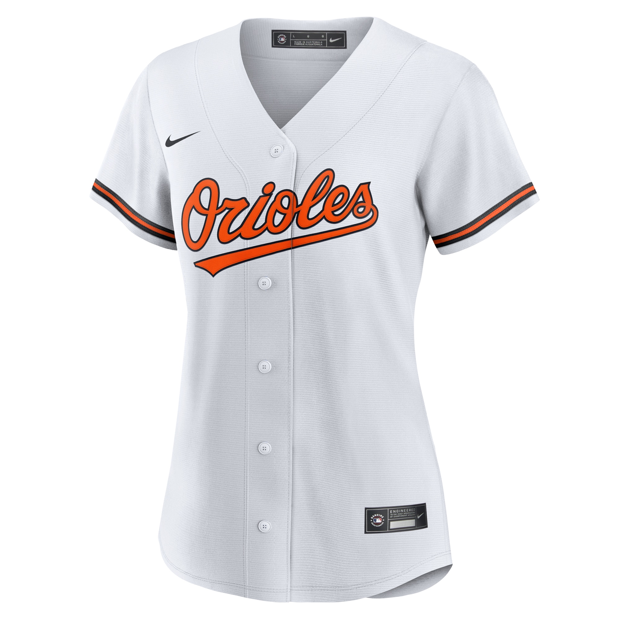 Alternative view of Women's Baltimore Orioles White #1 Mom Home Jersey