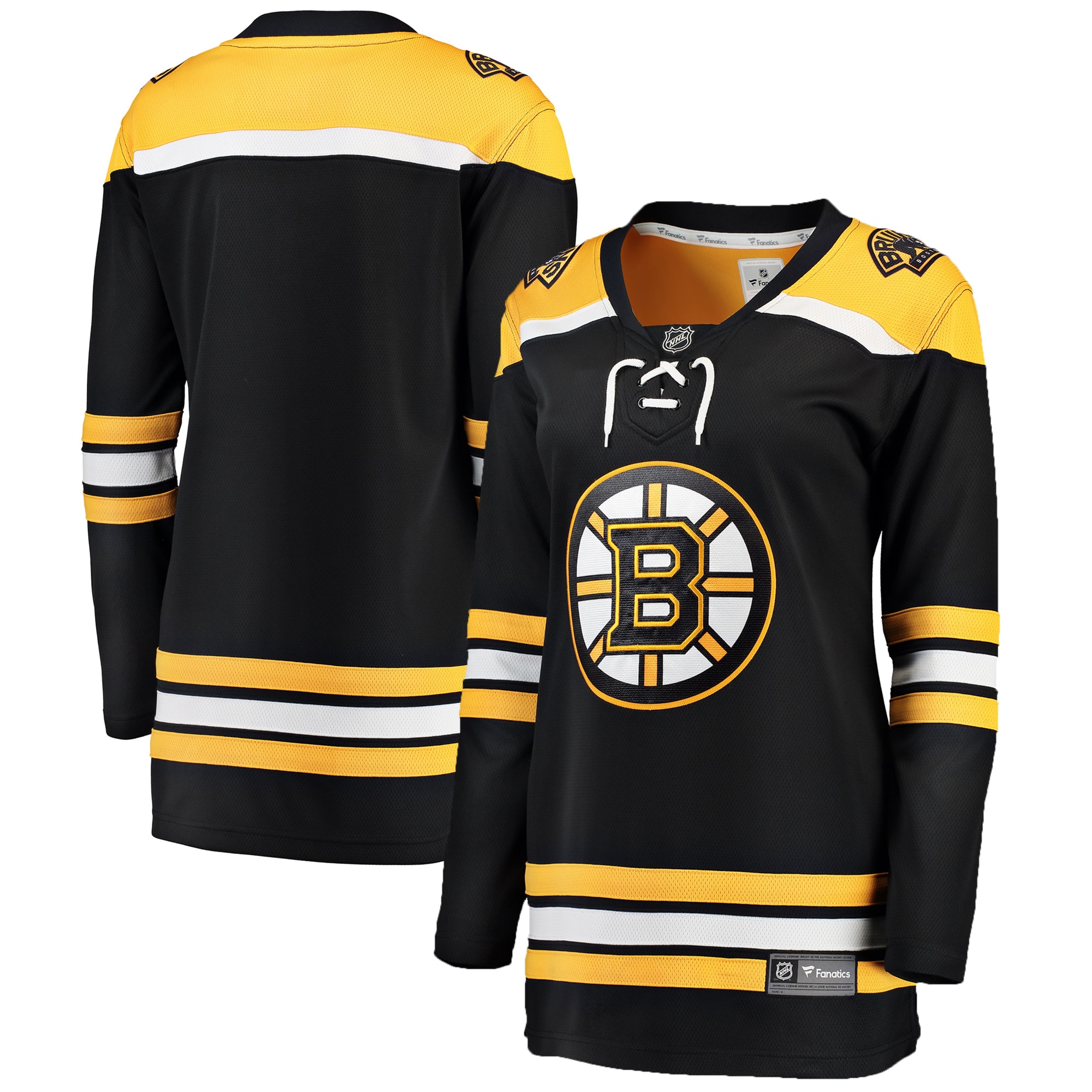 Women's Boston Bruins Black Breakaway Home Jersey - JS657 
