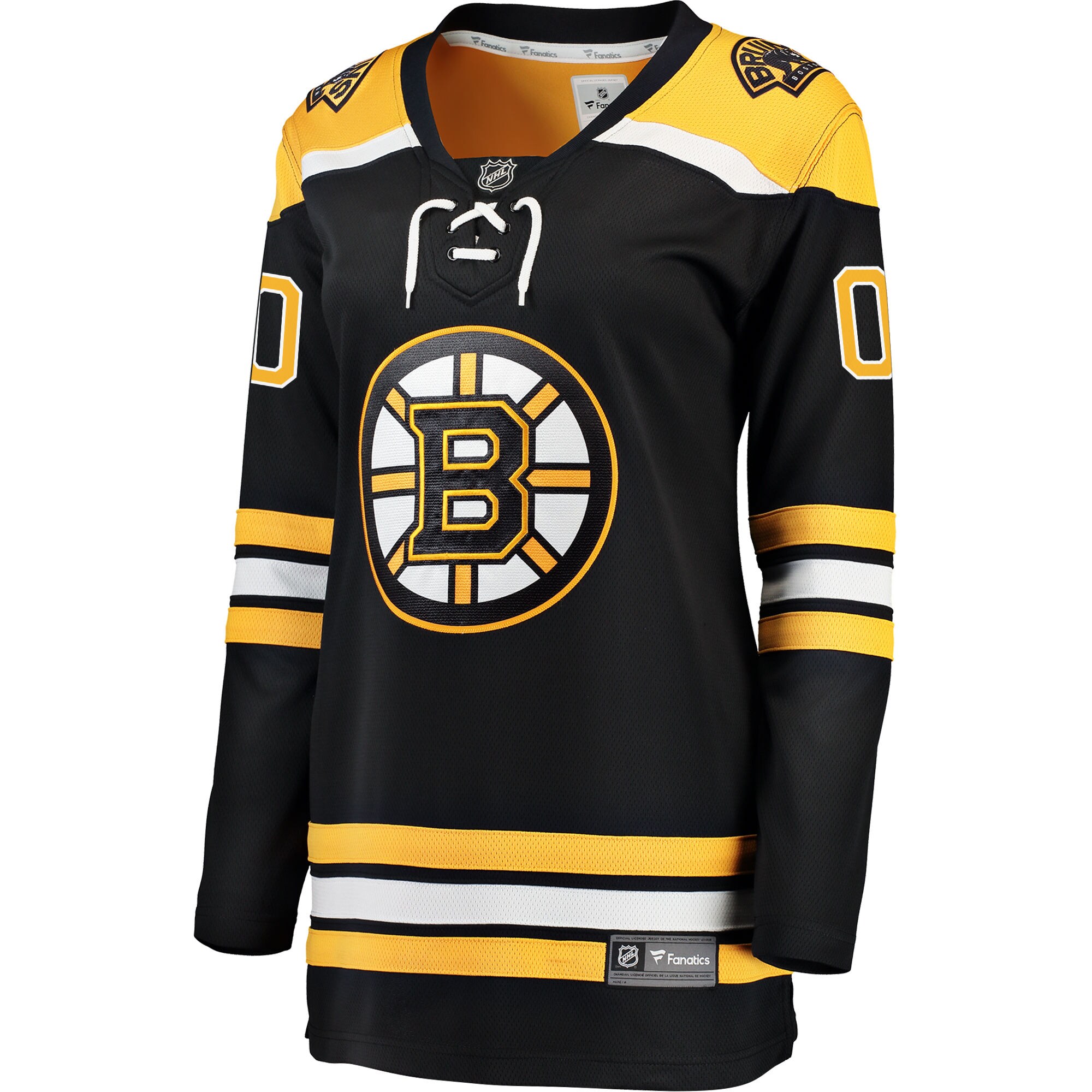 Alternative view of Women's Boston Bruins Black Home Breakaway Custom Jersey - JS495 