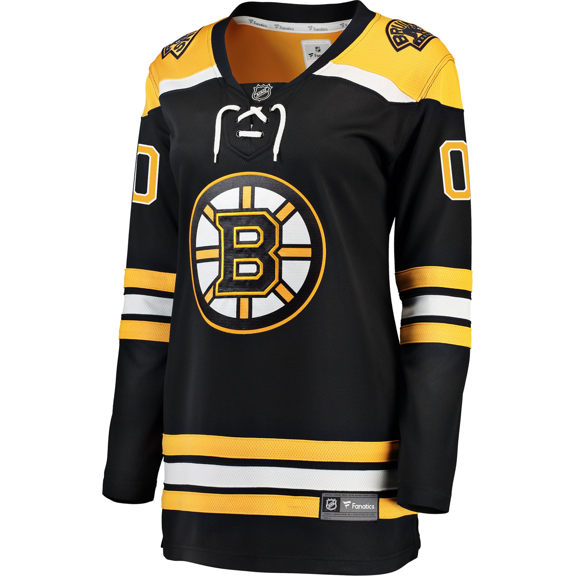 Alternative view of Women's Boston Bruins Black Home Breakaway Custom Jersey - JS844 