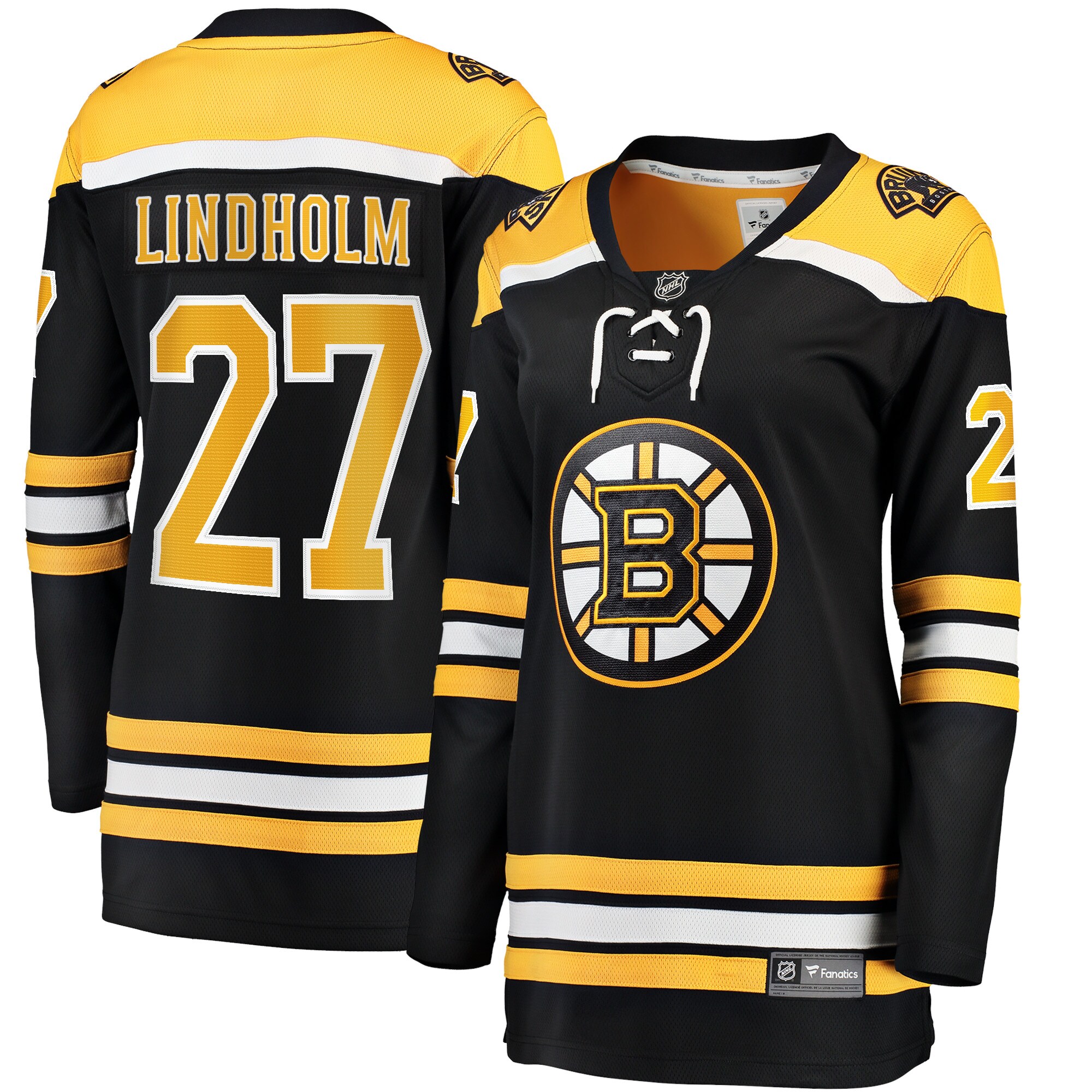 Women's Boston Bruins Hampus Lindholm Black Home Breakaway Player Jersey - JS903 