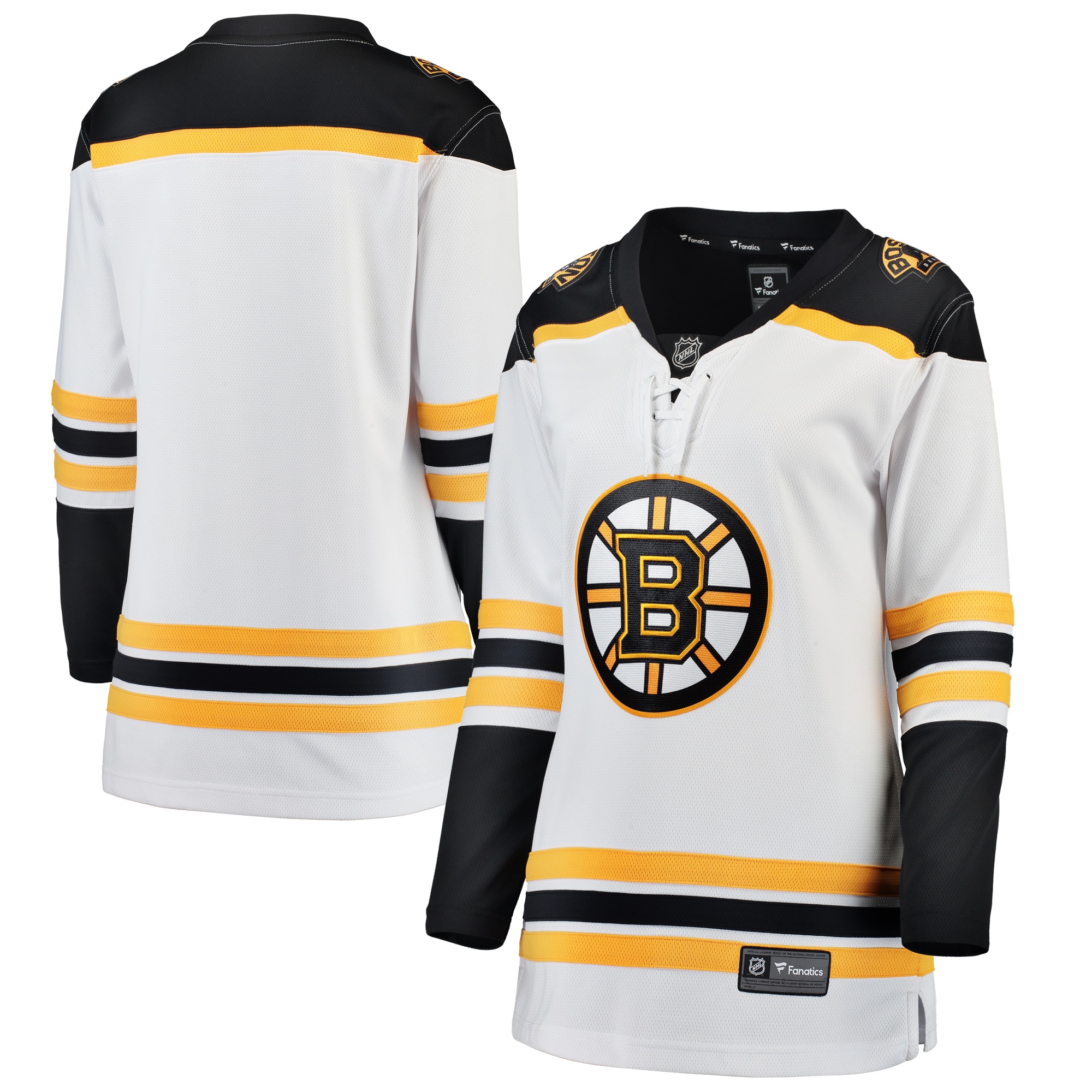 Women's Boston Bruins White Away Breakaway Jersey - JS288 