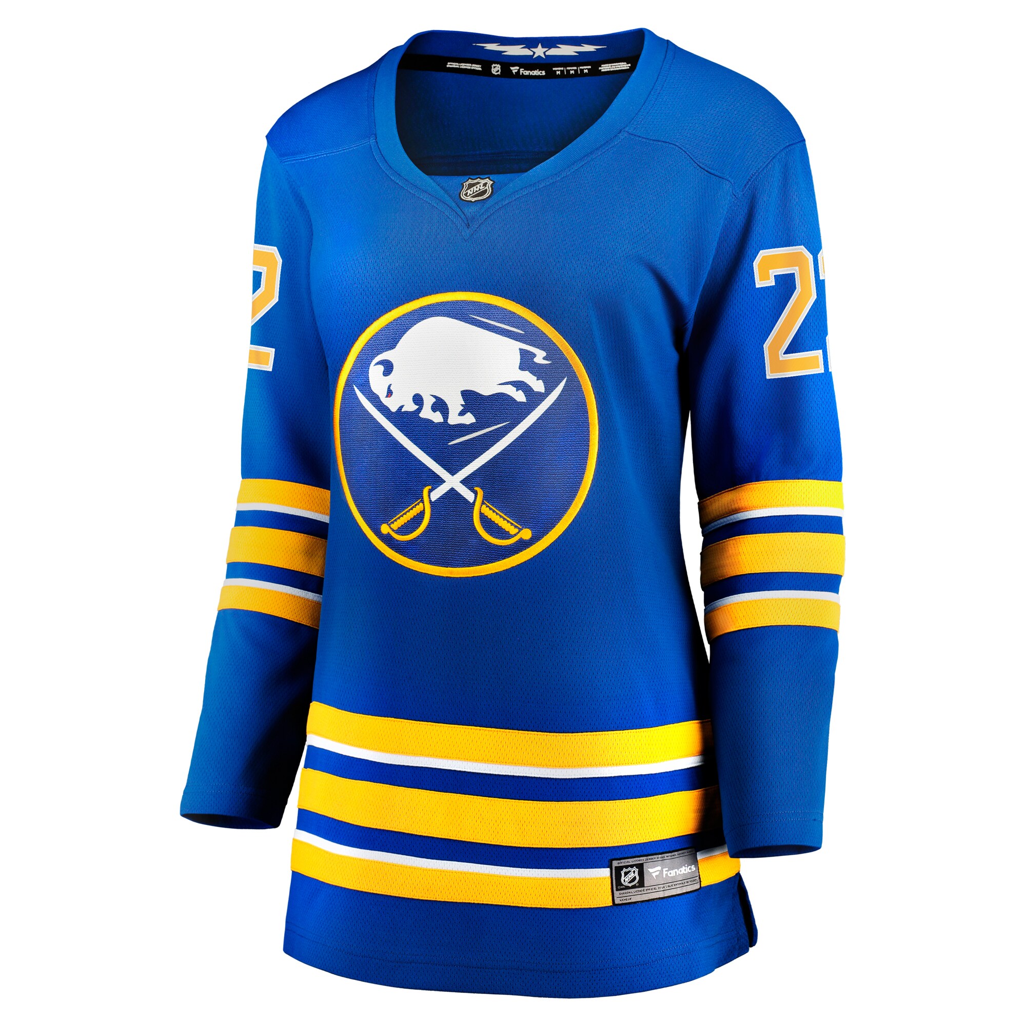 Alternative view of Women's Buffalo Sabres Jack Quinn Royal Home Breakaway Player Jersey - JS621 