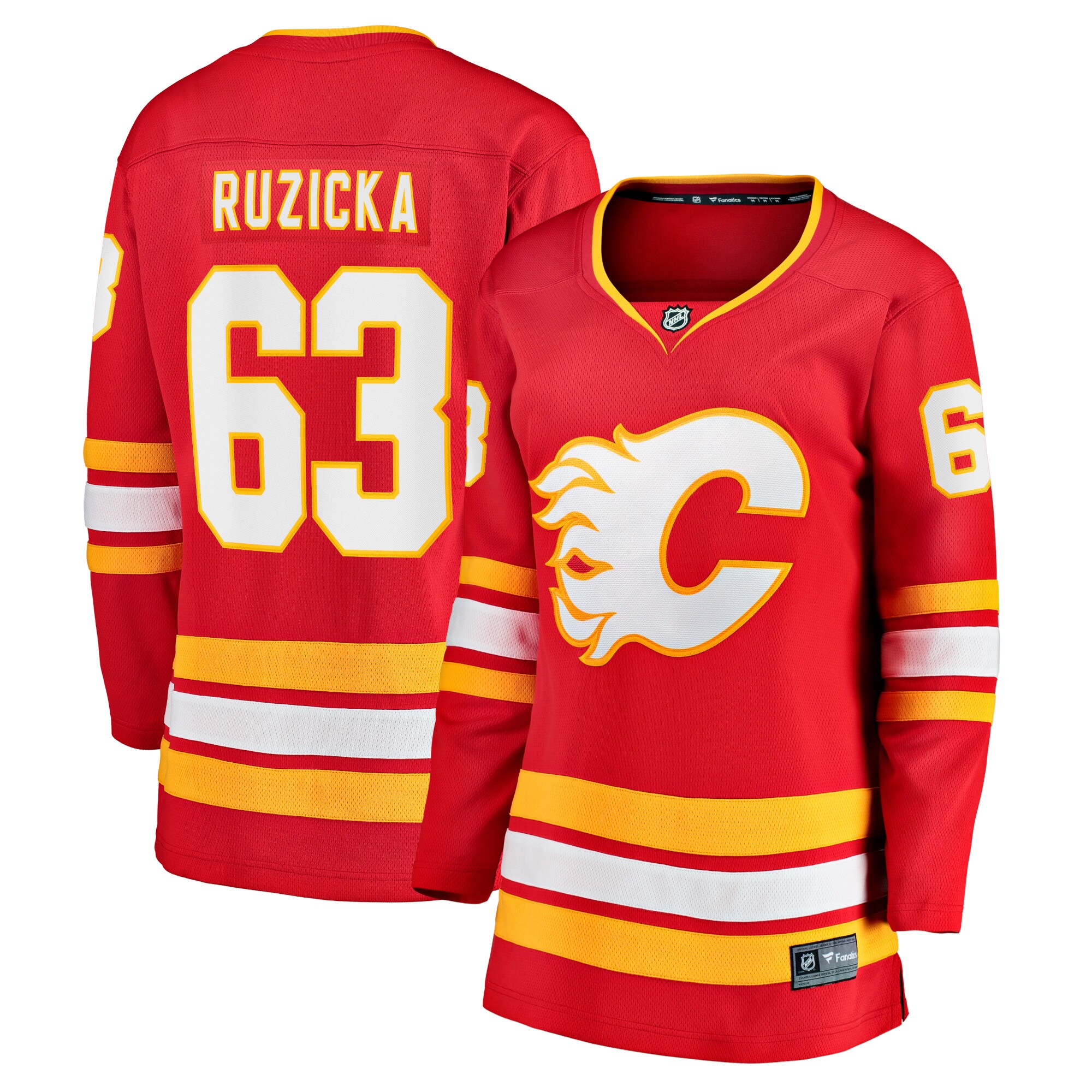 Women's Calgary Flames Adam Ruzicka Red Home Breakaway Player Jersey - JS926 