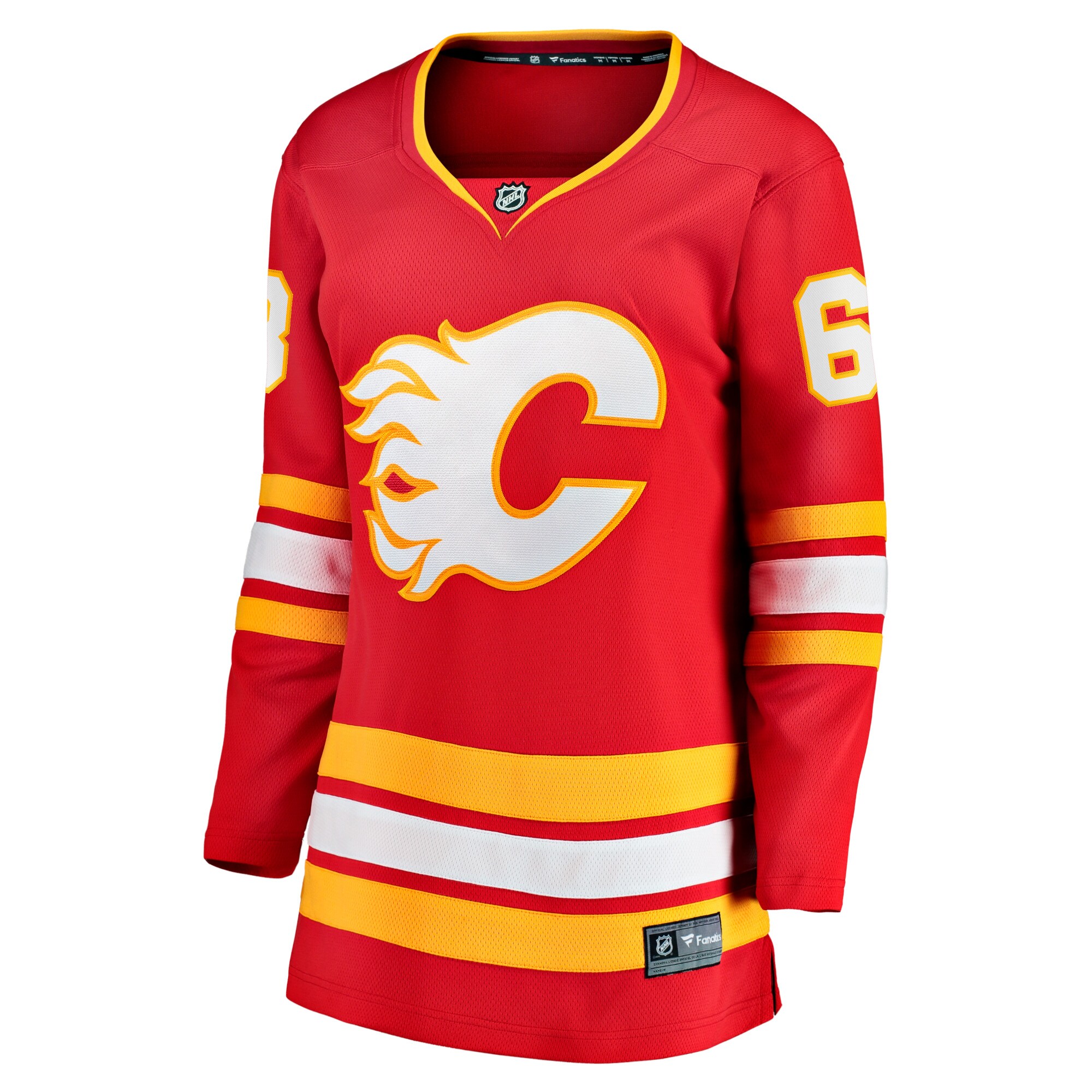 Alternative view of Women's Calgary Flames Adam Ruzicka Red Home Breakaway Player Jersey - JS926 