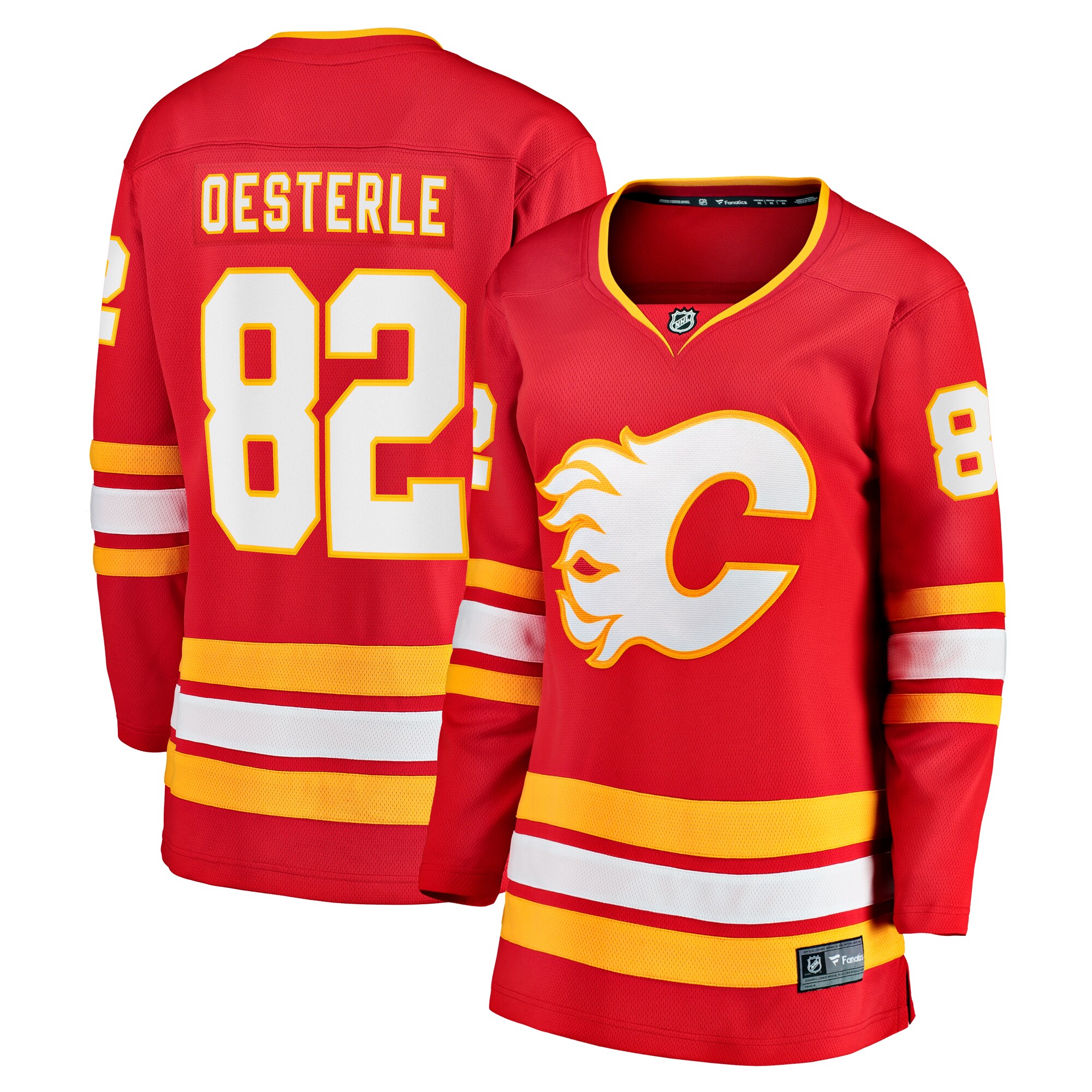Women's Calgary Flames Jordan Oesterle Red Home Breakaway Jersey - JS958 