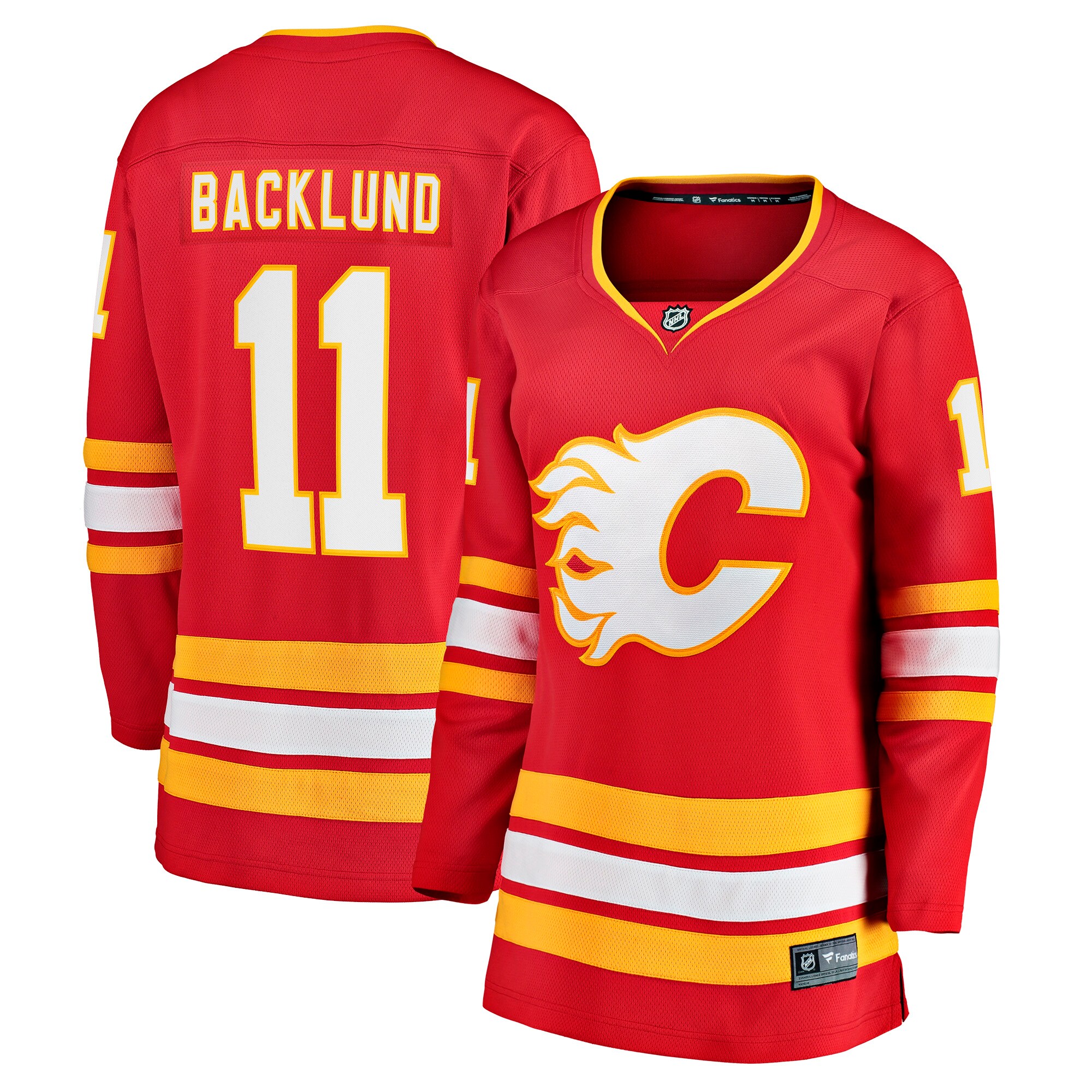 Women's Calgary Flames Mikael Backlund Red Home Team Breakaway Player Jersey - JS556 