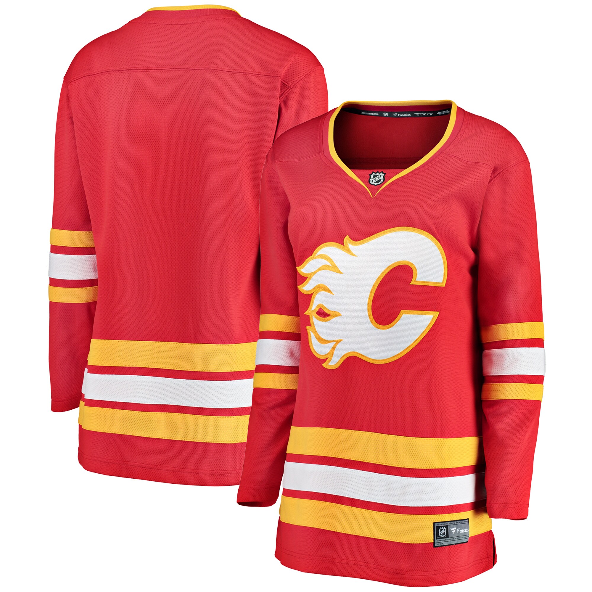 Women's Calgary Flames Red Home Breakaway Jersey - JS623 