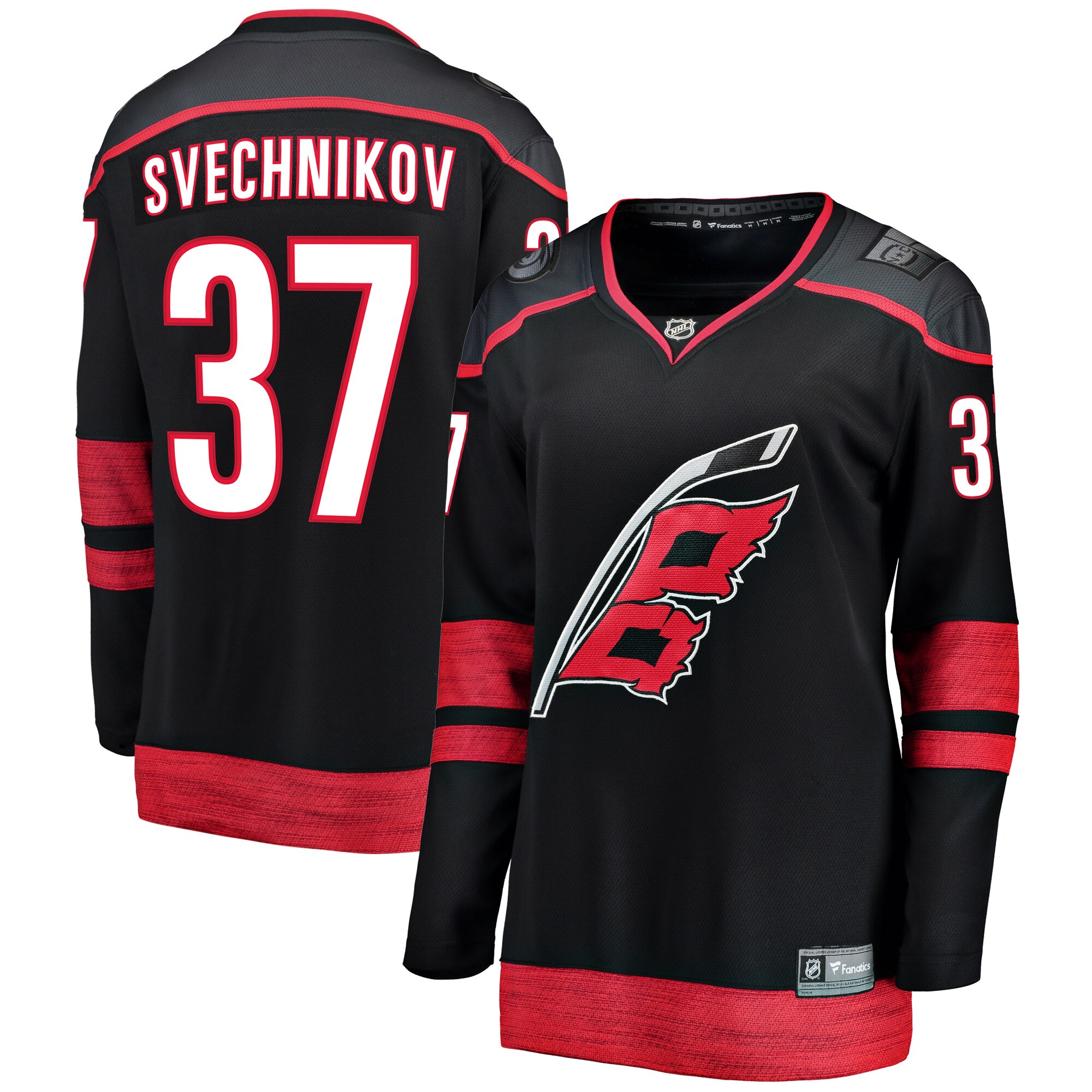 Women's Carolina Hurricanes Andrei Svechnikov Black Home Breakaway Player Jersey - JS884 