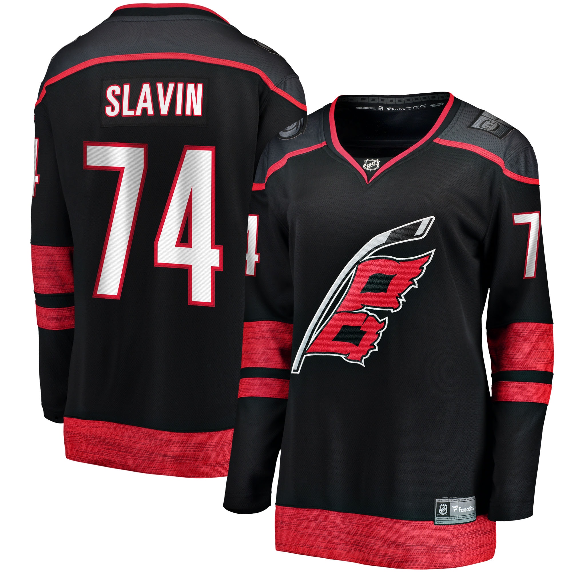 Women's Carolina Hurricanes Jaccob Slavin Black Home Breakaway Player Jersey - JS791 