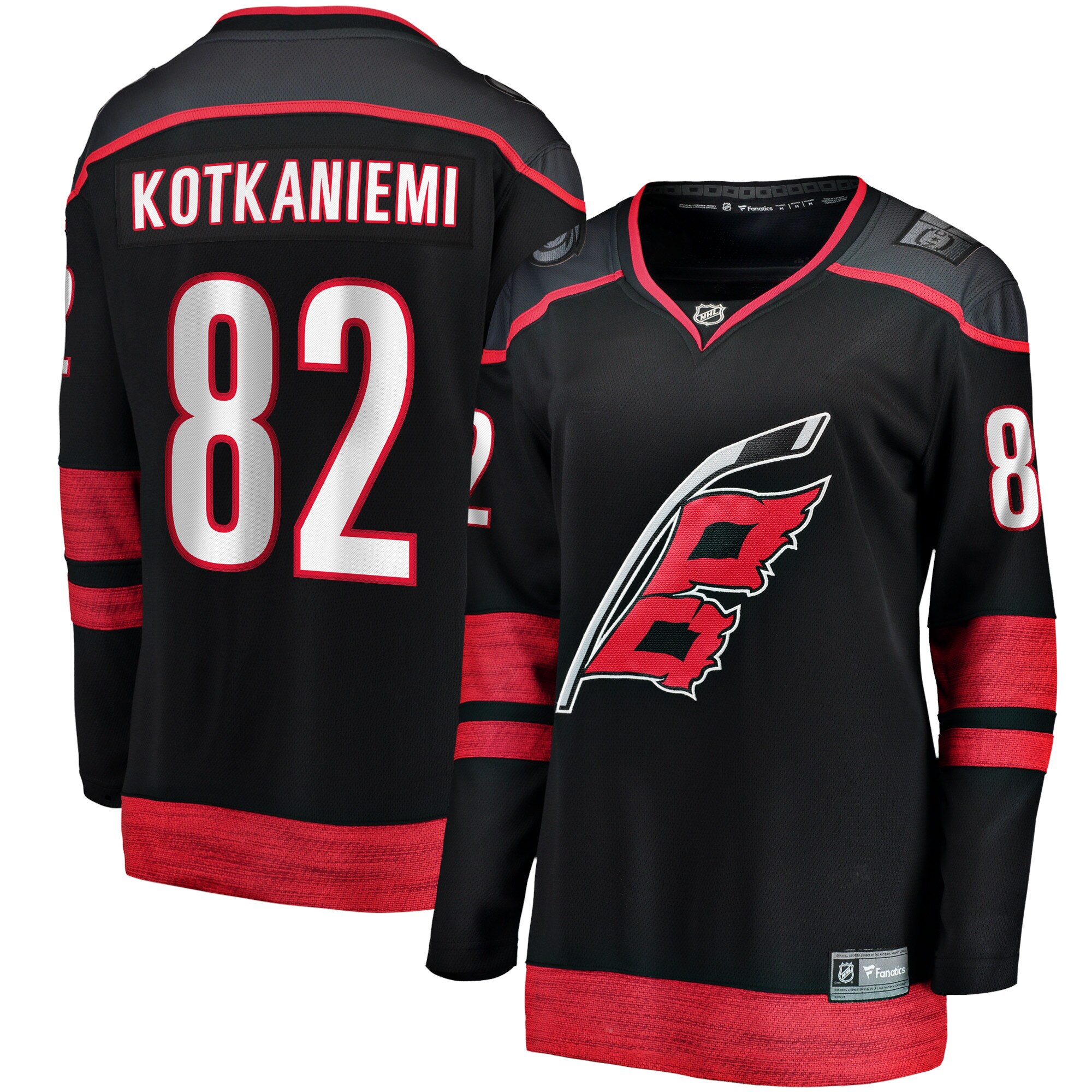 Women's Carolina Hurricanes Jesperi Kotkaniemi Black Home Breakaway Player Jersey - JS339 