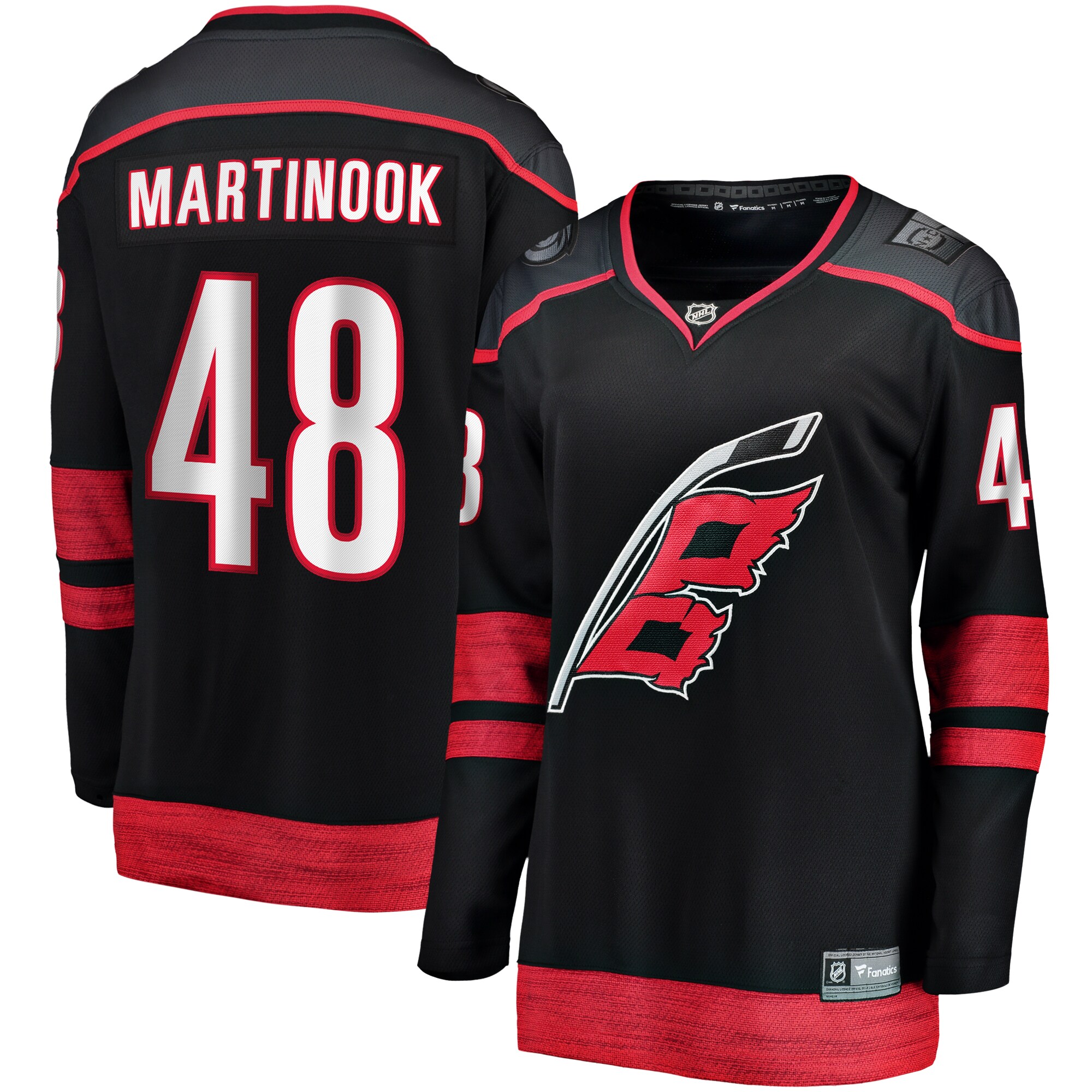 Women's Carolina Hurricanes Jordan Martinook Black Home Breakaway Player Jersey - JS734 
