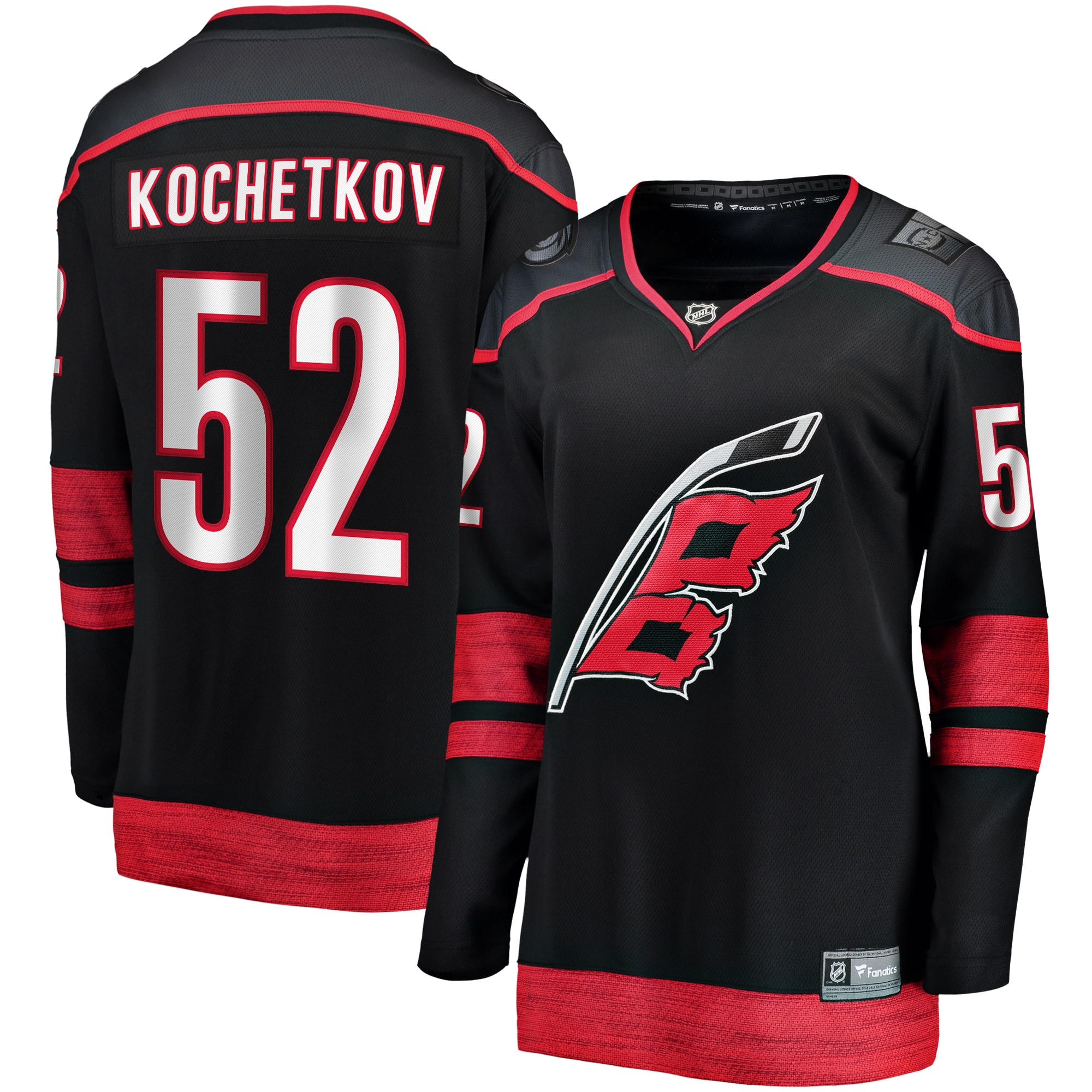 Women's Carolina Hurricanes Pyotr Kochetkov Black Home Premier Breakaway Player Jersey - JS171 