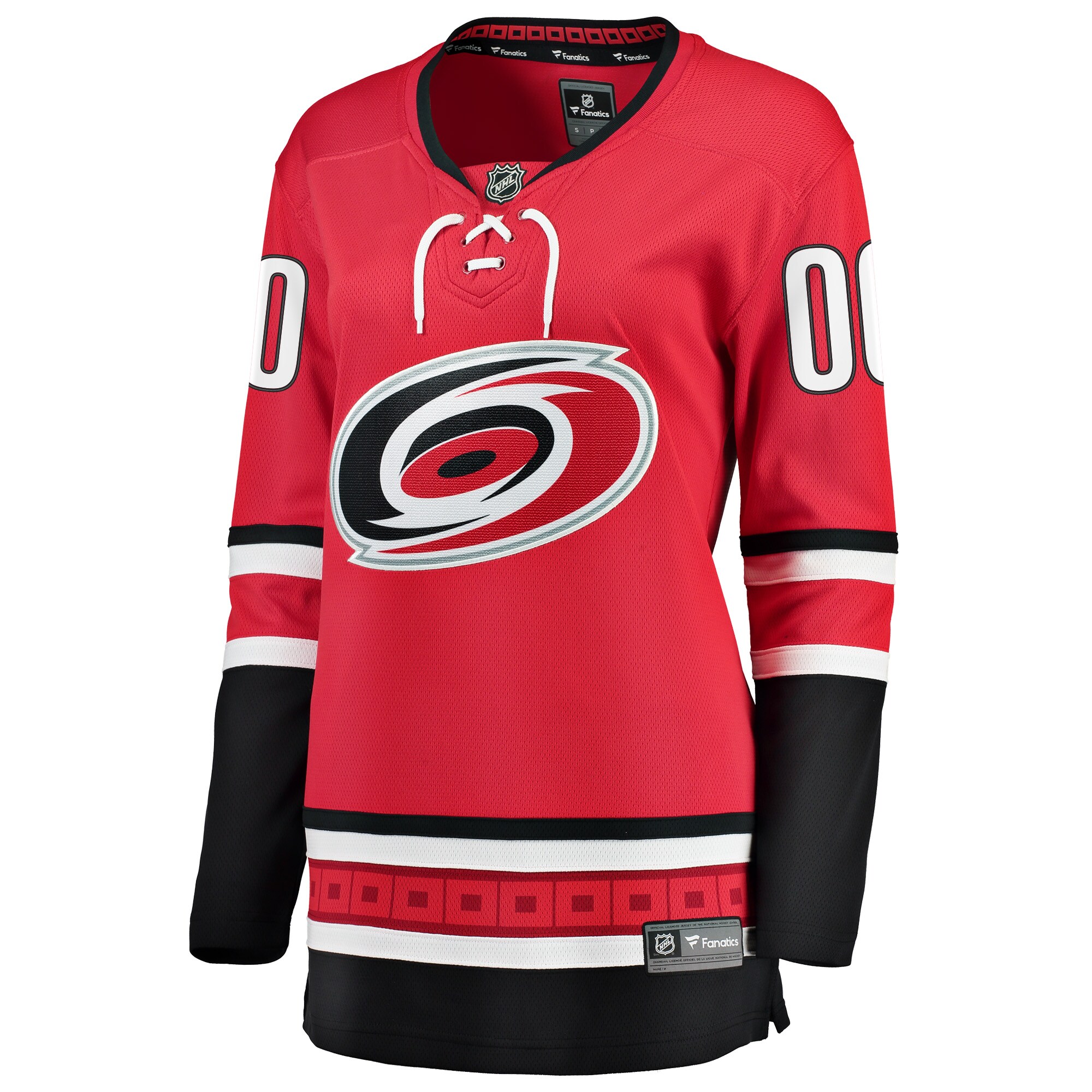 Alternative view of Women's Carolina Hurricanes Red Alternate Breakaway Custom Jersey - JS245 