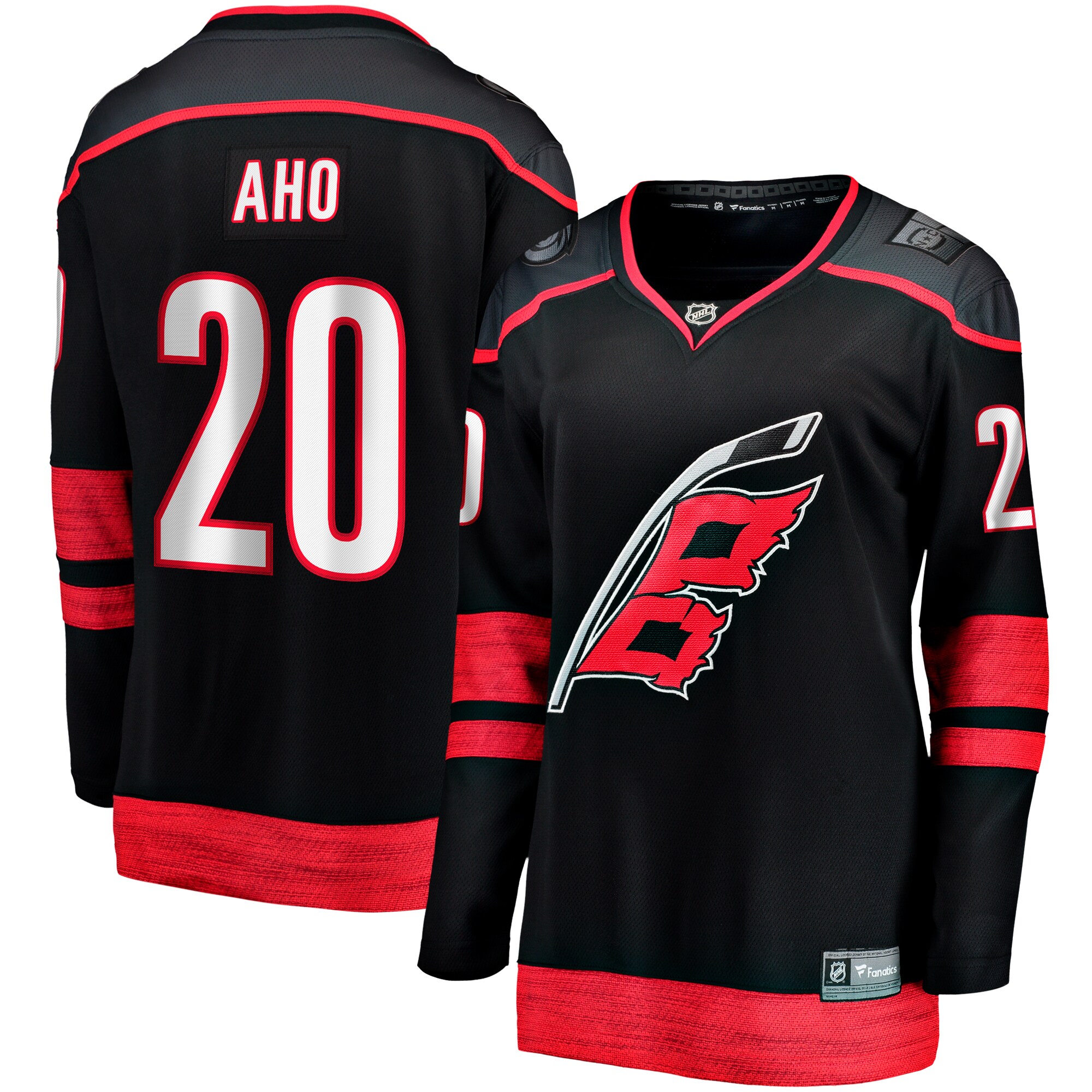 Women's Carolina Hurricanes Sebastian Aho Black Home Breakaway Player Jersey - JS690 