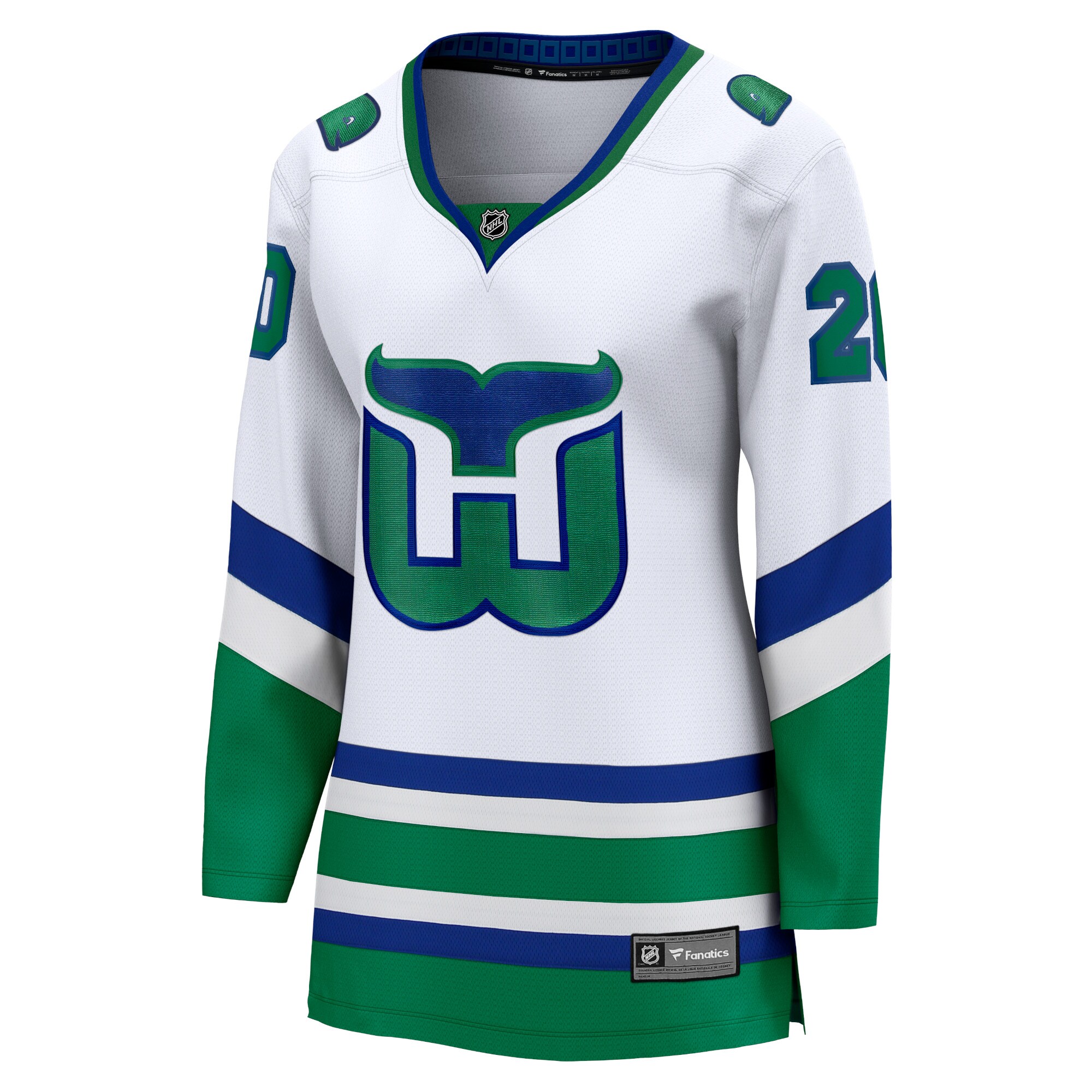 Alternative view of Women's Carolina Hurricanes Sebastian Aho White Whalers Premier Breakaway Jersey - JS506 
