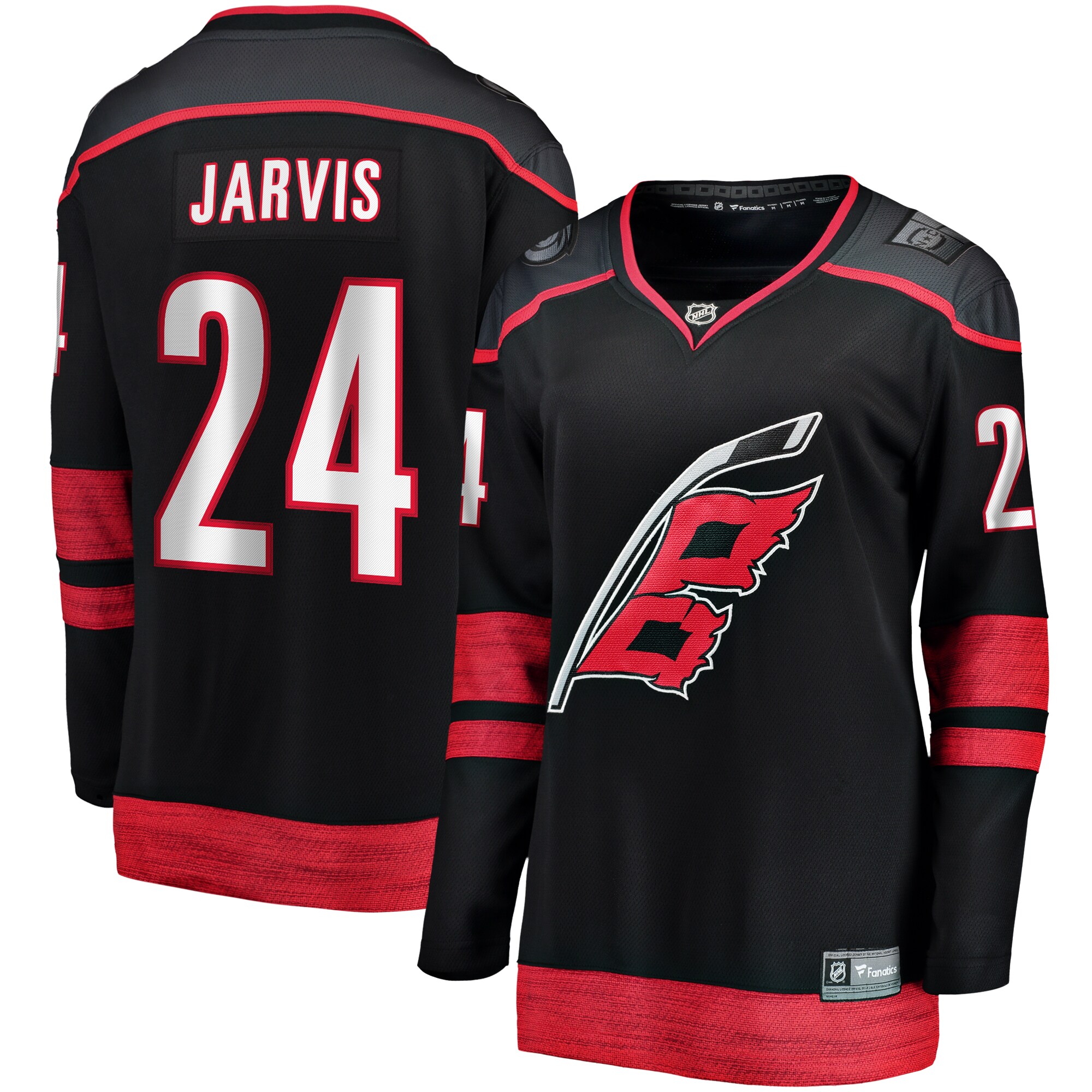 Women's Carolina Hurricanes Seth Jarvis Black Home Breakaway Player Jersey - JS139 