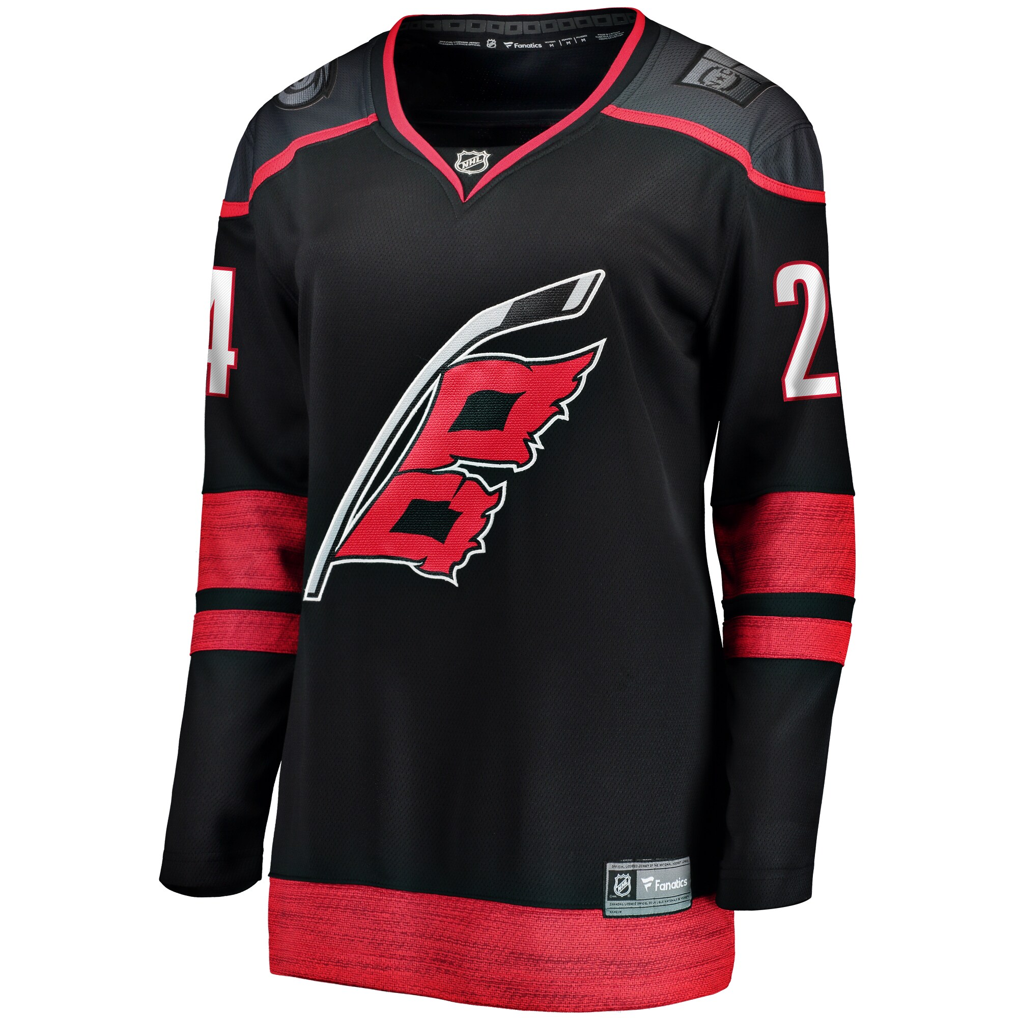 Alternative view of Women's Carolina Hurricanes Seth Jarvis Black Home Breakaway Player Jersey - JS543 