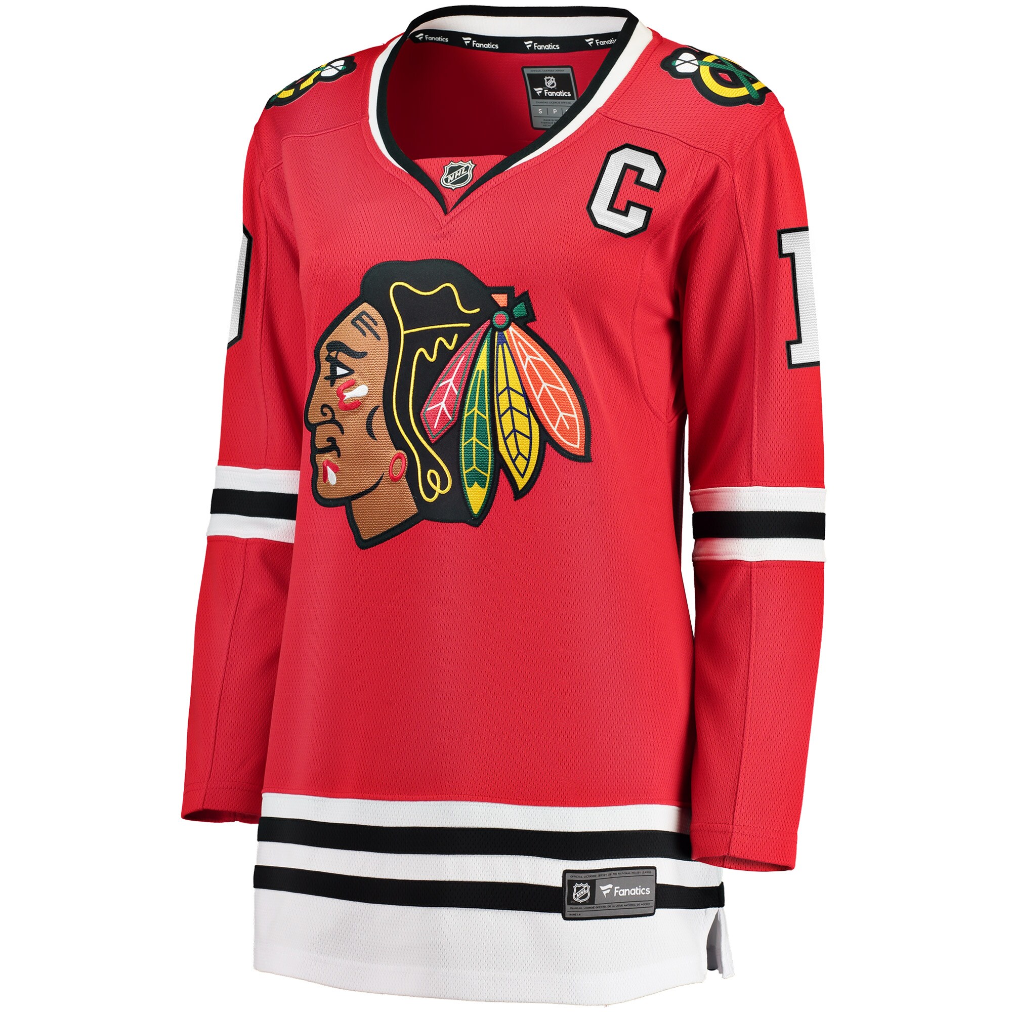 Alternative view of Women's Chicago Blackhawks Jonathan Toews Red Home Breakaway Player Jersey - JS583 