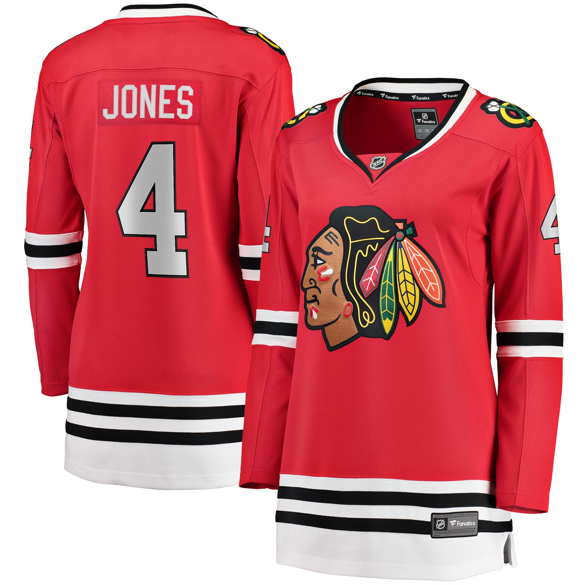 Women's Chicago Blackhawks Seth Jones Red Home Breakaway Player Jersey - JS716 