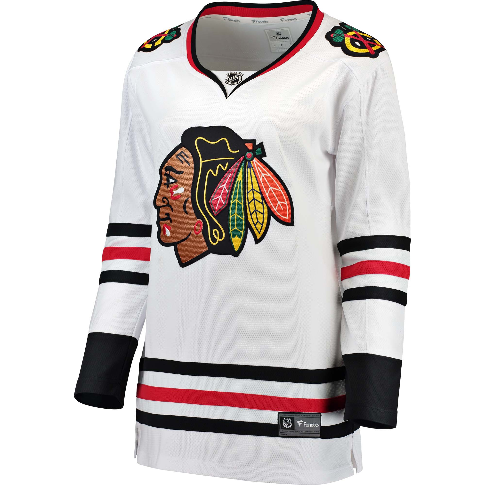 Alternative view of Women's Chicago Blackhawks White Away Breakaway Jersey - JS260 