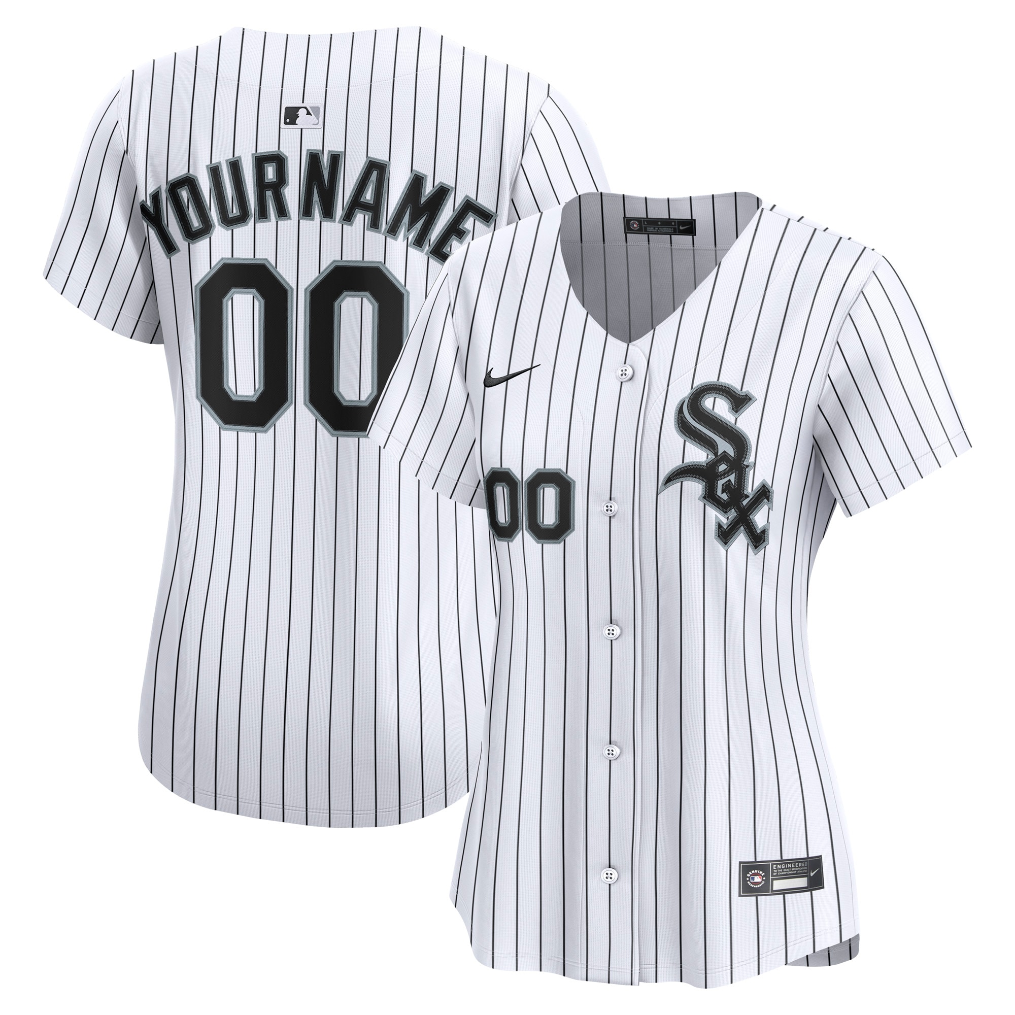 Women's Chicago White Sox White Home Limited Custom Jersey