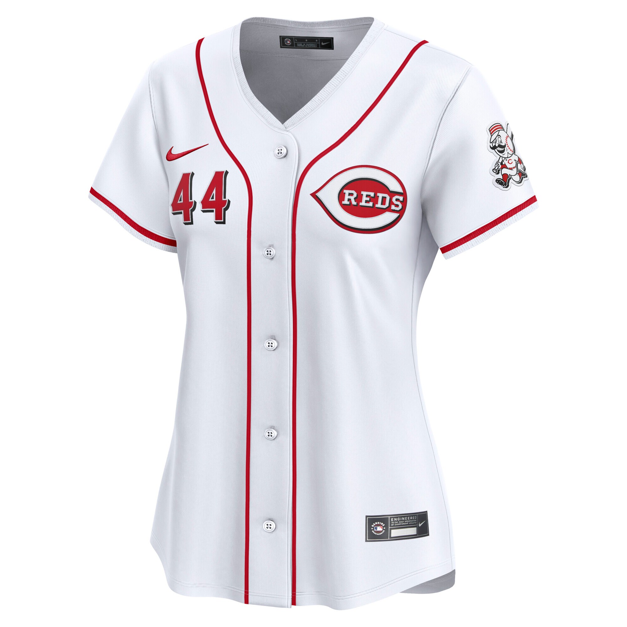 Alternative view of Women's Cincinnati Reds Elly De La Cruz White Home Limited Player Jersey