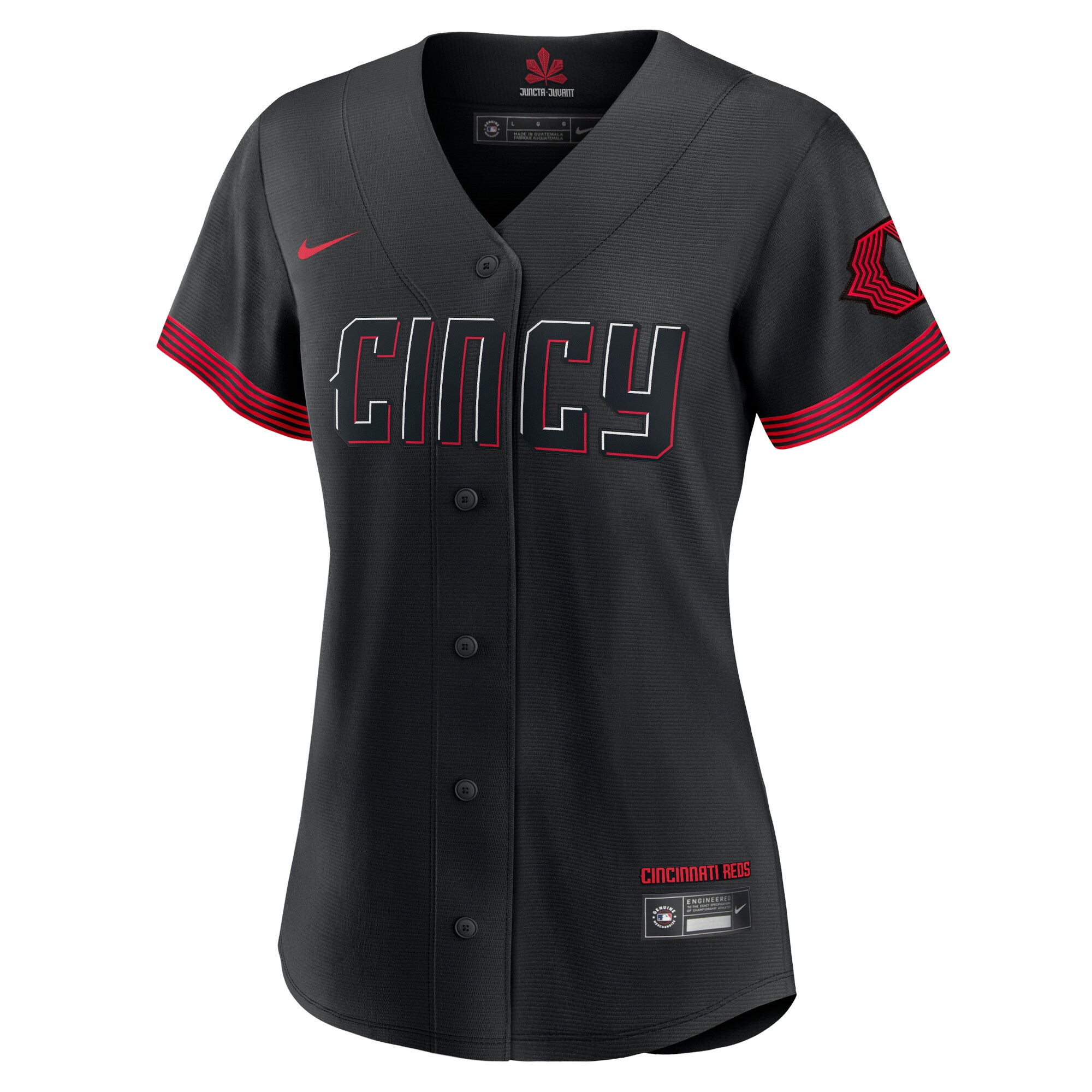 Alternative view of Women's Cincinnati Reds Ken Griffey Jr. Black City Connect Player Jersey
