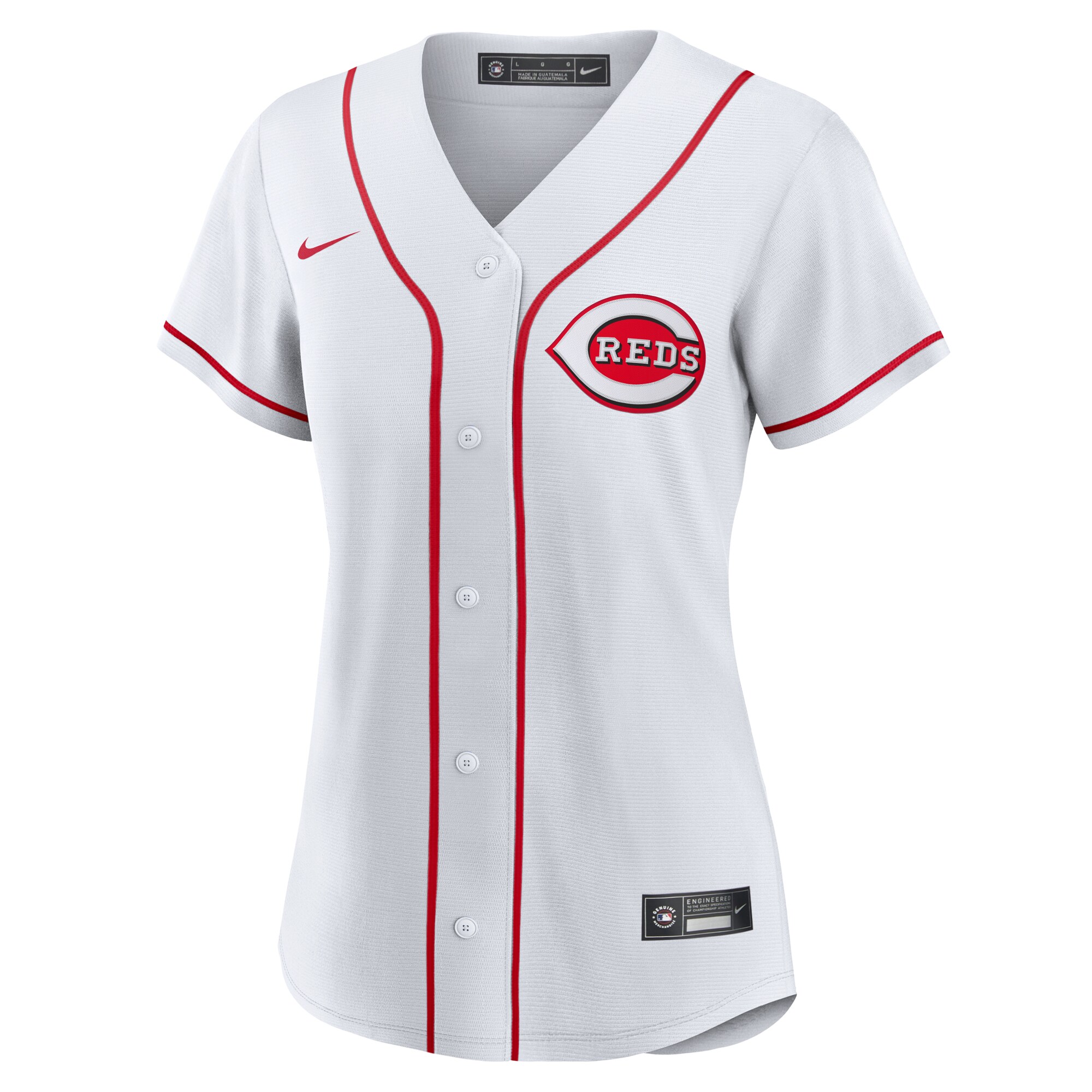 Alternative view of Women's Cincinnati Reds White #1 Bride Home Jersey