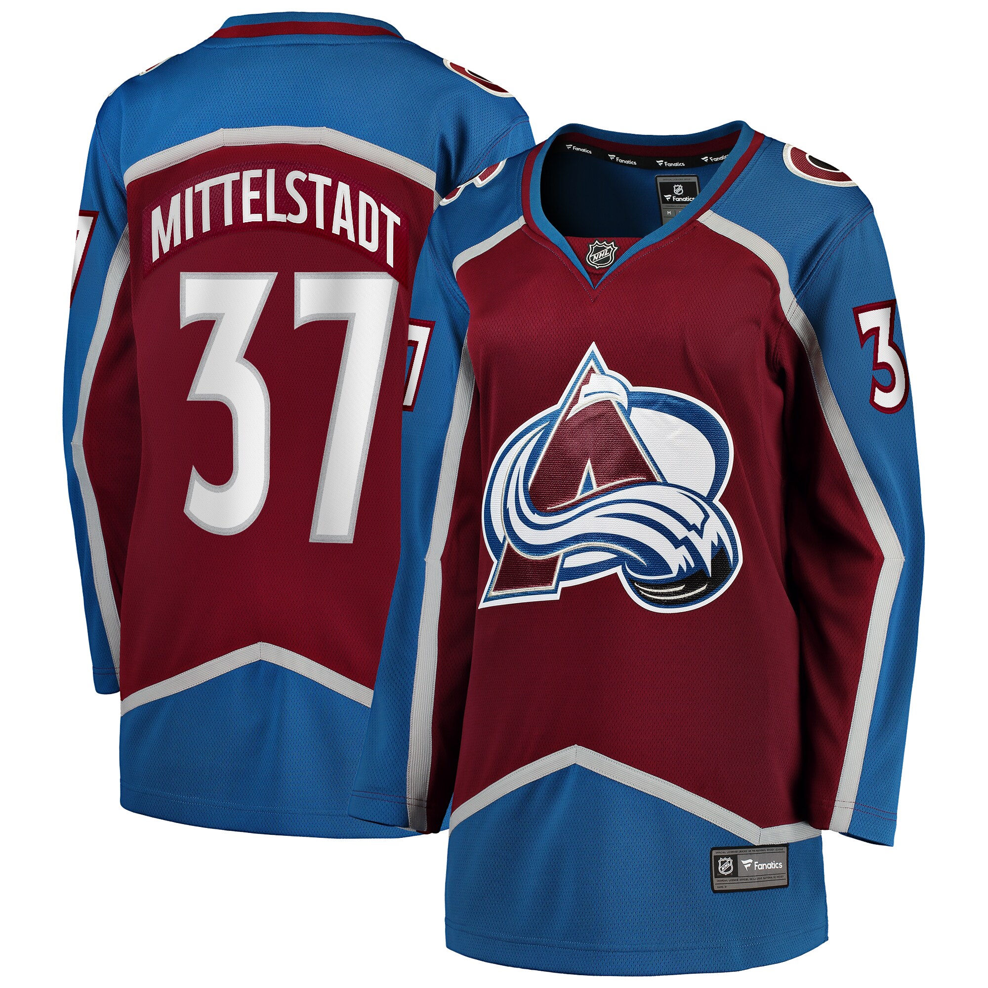 Women's Colorado Avalanche Casey Mittelstadt Burgundy Home Breakaway Player Jersey - JS585 