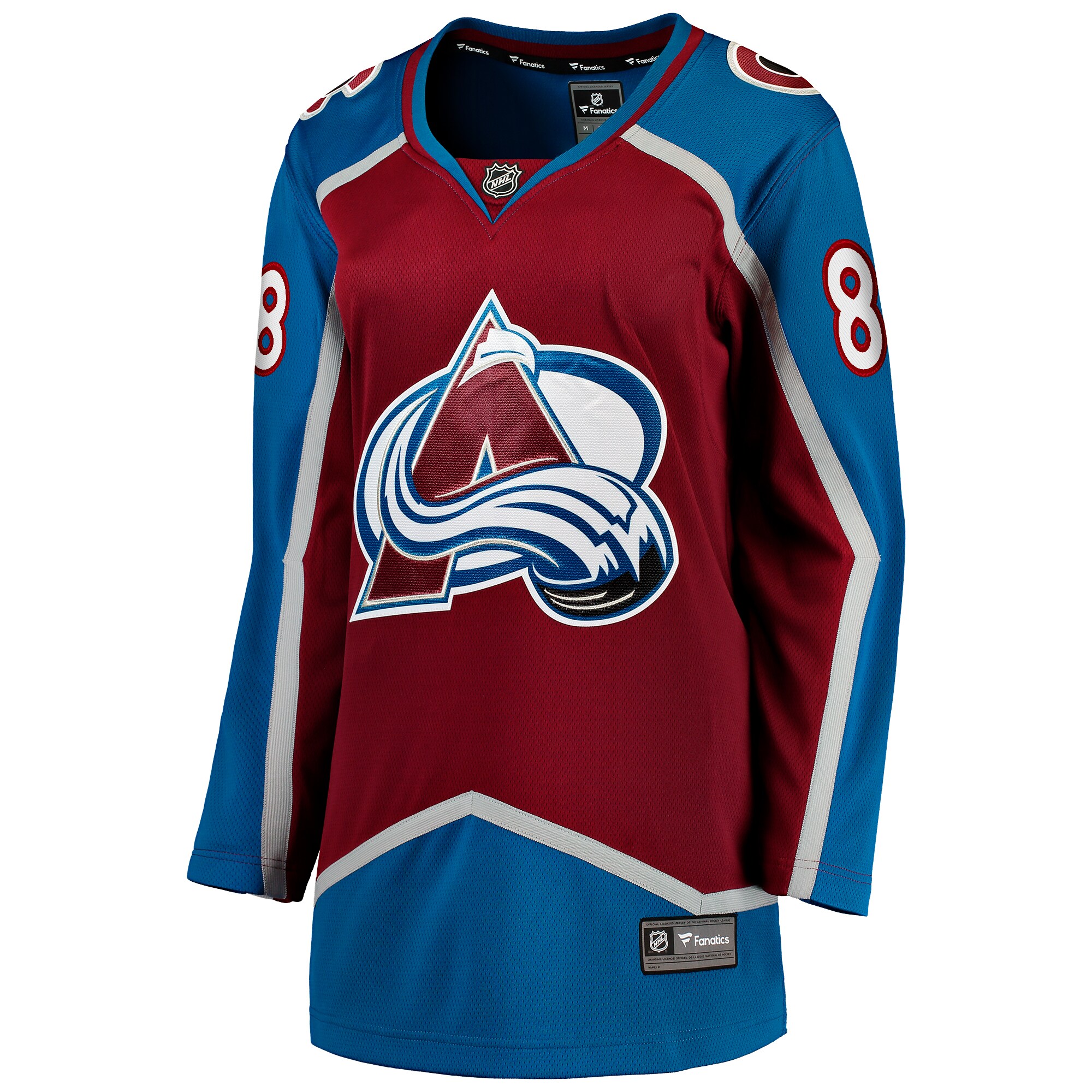 Alternative view of Women's Colorado Avalanche Martin Necas Burgundy Breakaway Player Jersey - JS181 