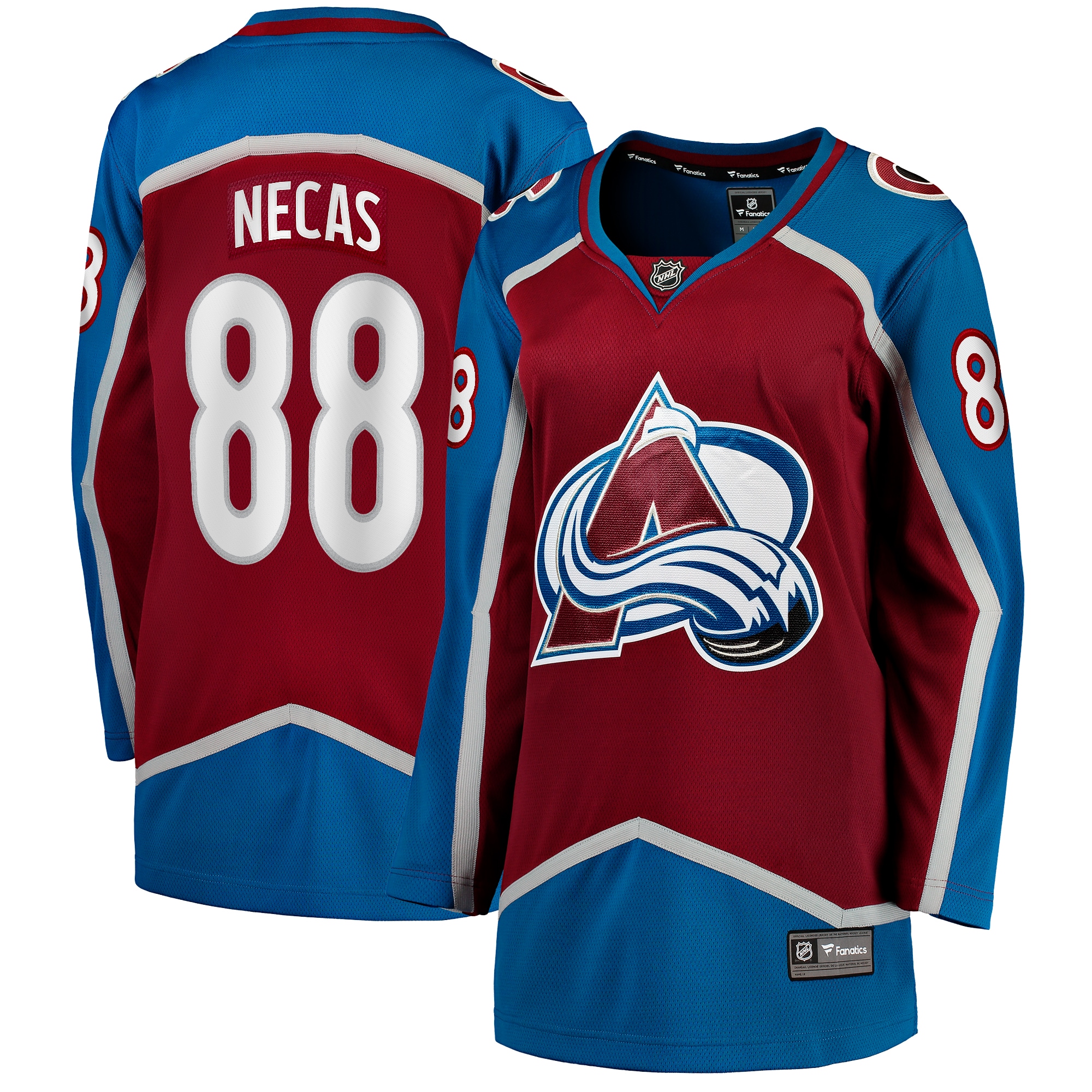 Women's Colorado Avalanche Martin Necas Burgundy Breakaway Player Jersey - JS470 